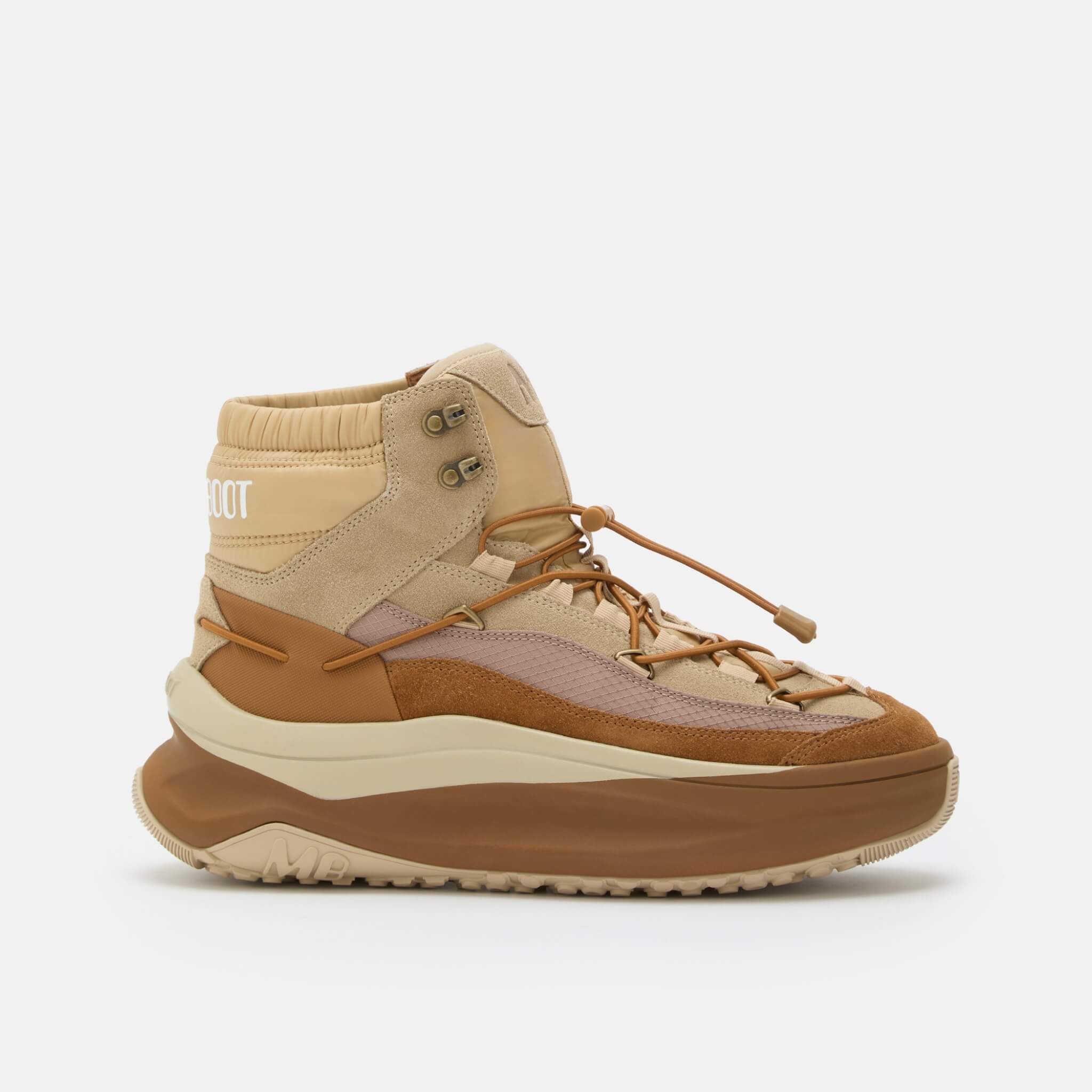 Cizme de iarnă maro Moon Boot Moon247 Xlace Mid bărbați