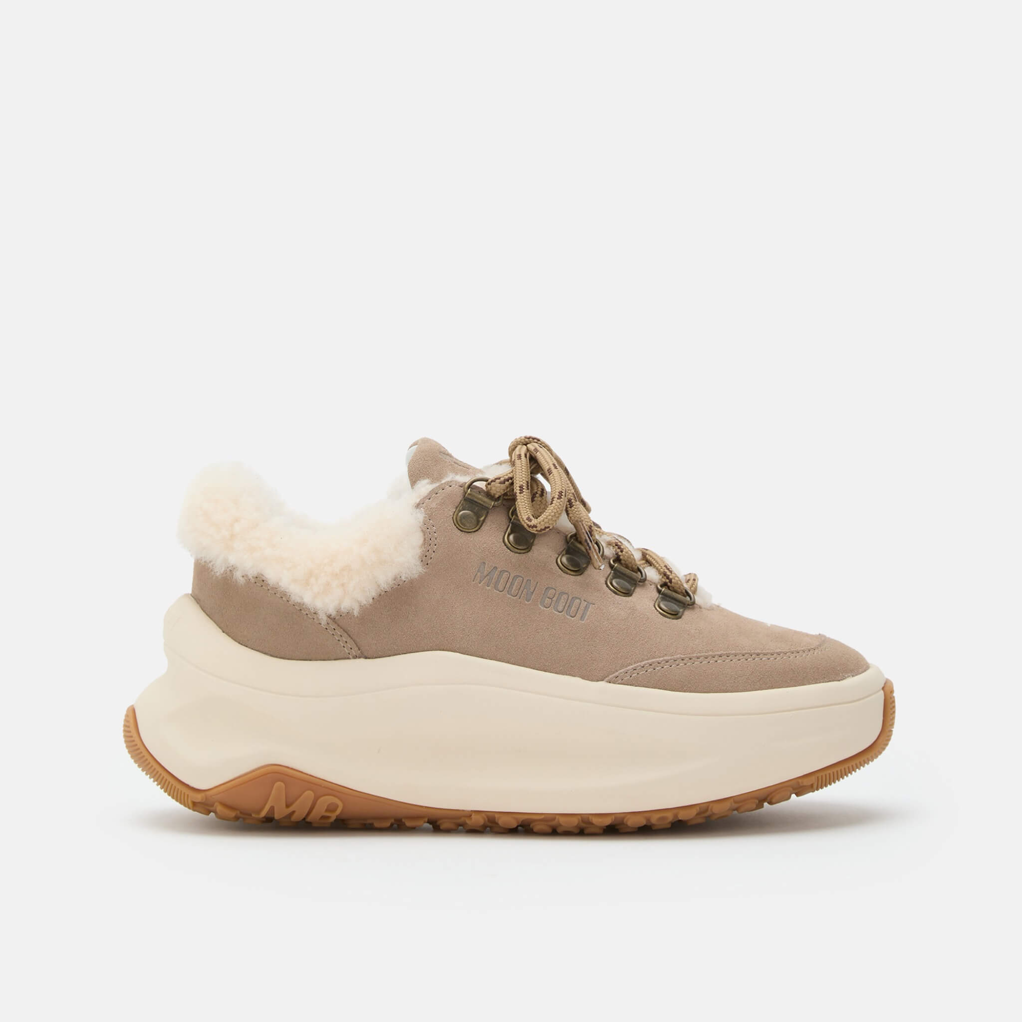 Pantofi sport bej Moon Boot Moon247 City Shearling de damă