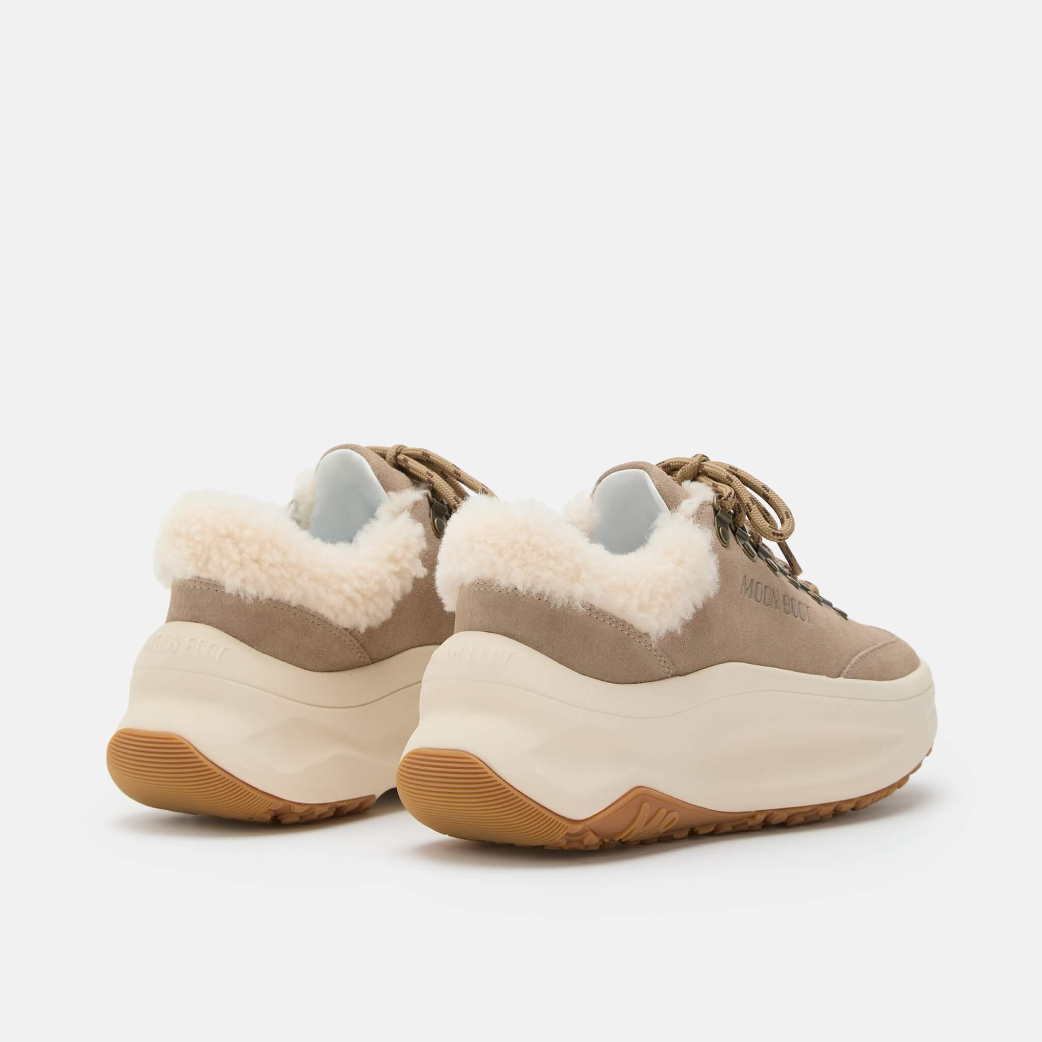 Pantofi sport bej Moon Boot Moon247 City Shearling de damă