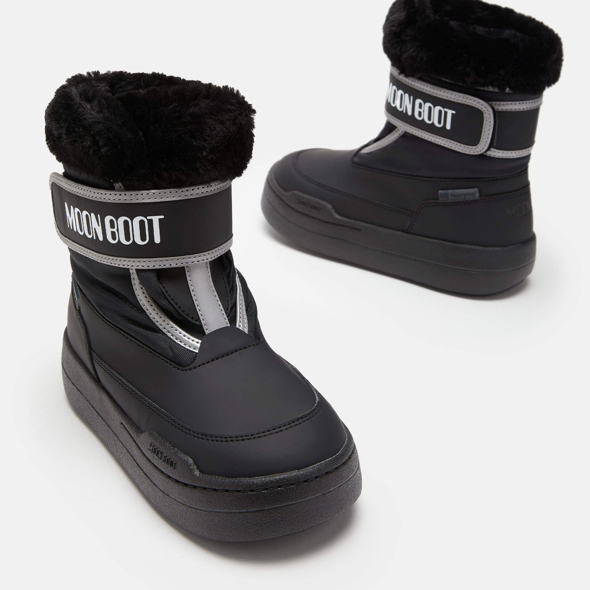 Cizme de iarnă negre Moon Boot JR Park Strap copii