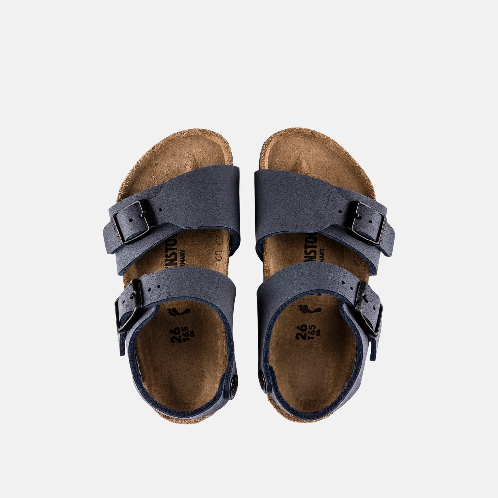Sandale pentru copii Birkenstock New York Birko-Flor Nubuck albastru
