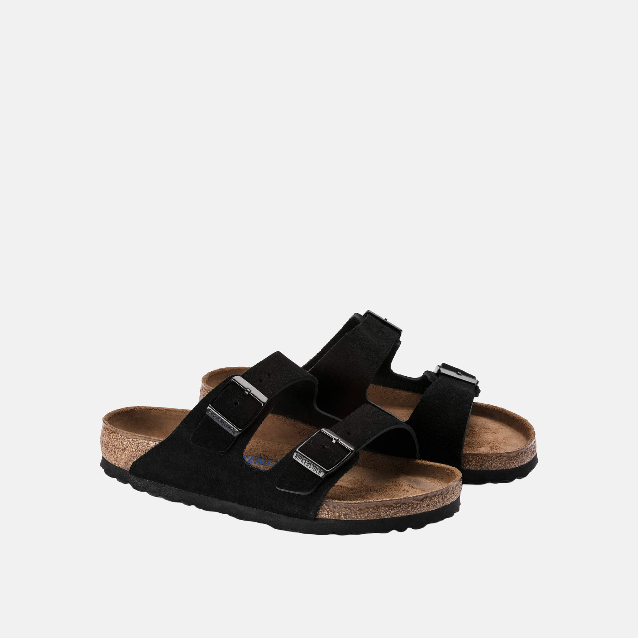 Papuci Birkenstock Arizona SFB Suede Leather negru