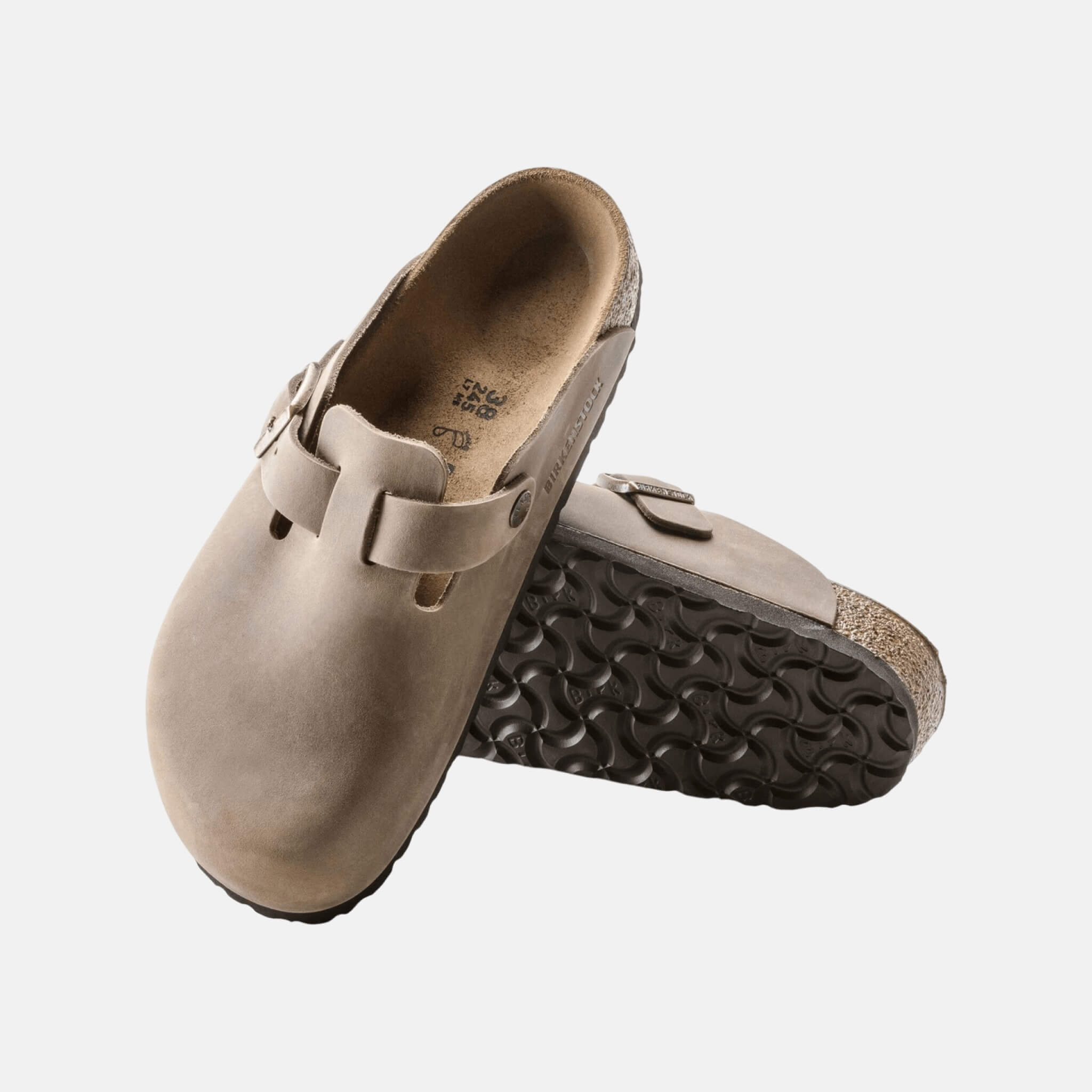 Papuci Regular Boston Natural Leather Oiled maro