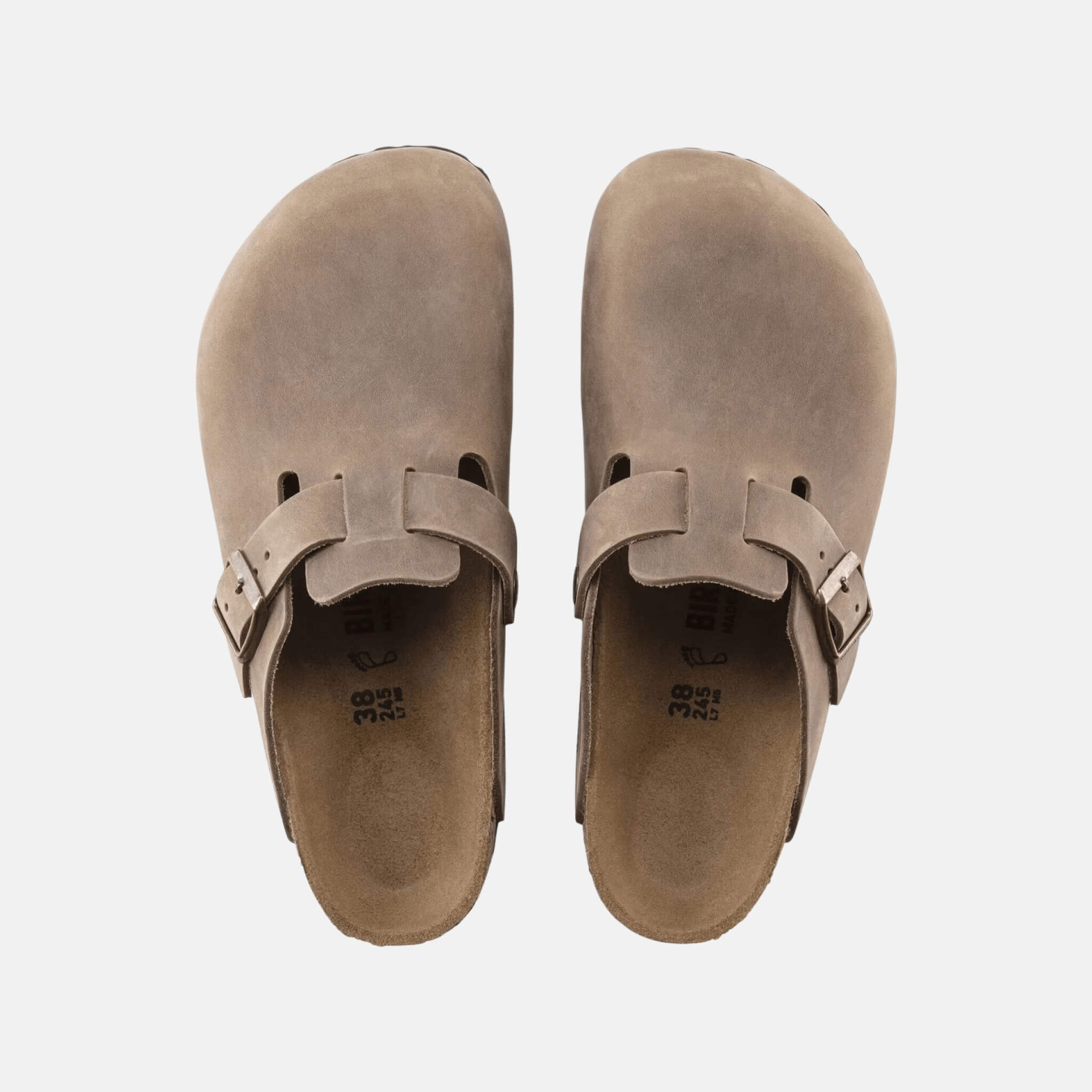 Papuci Regular Boston Natural Leather Oiled maro