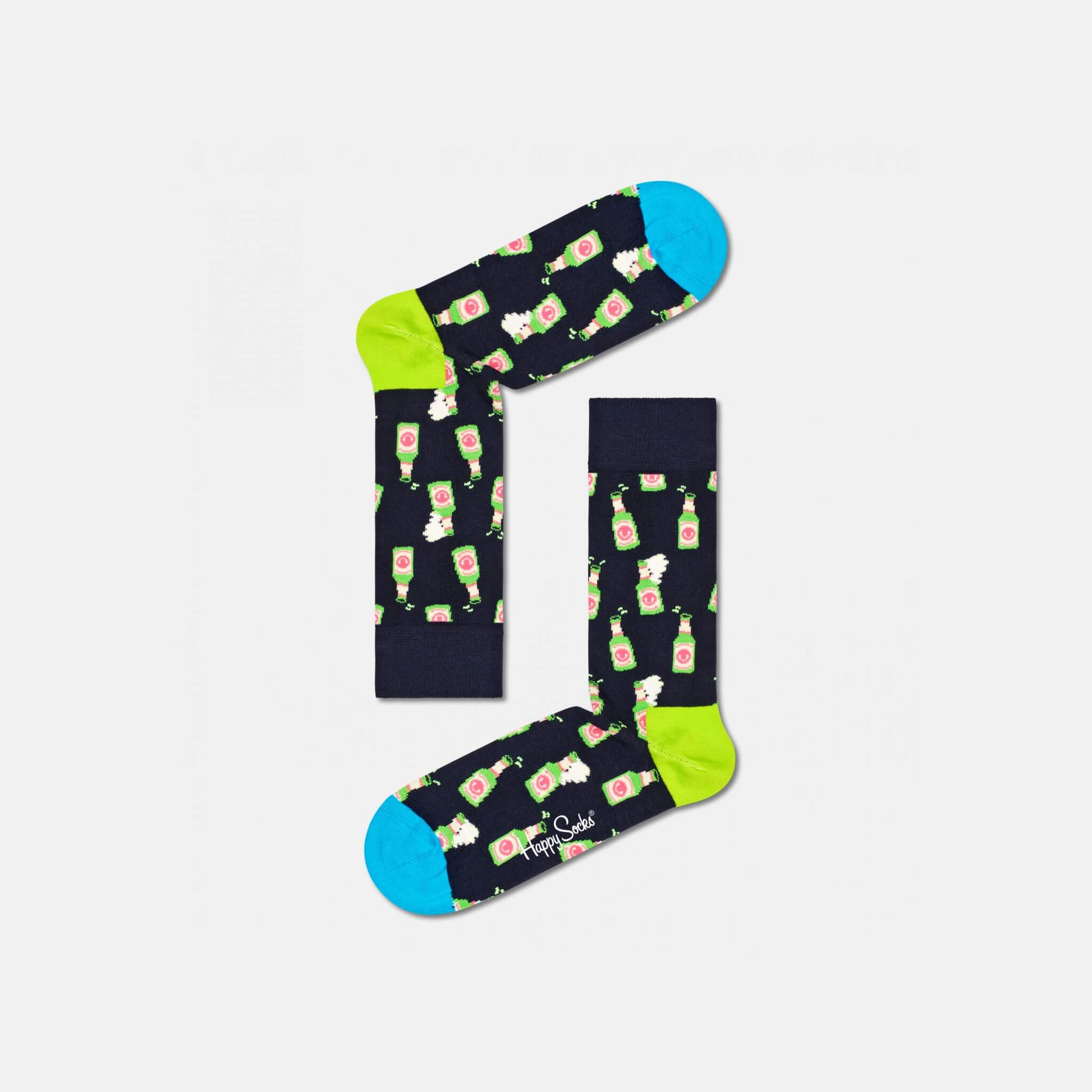 Șosete negre Happy Socks cu bere, model Beer