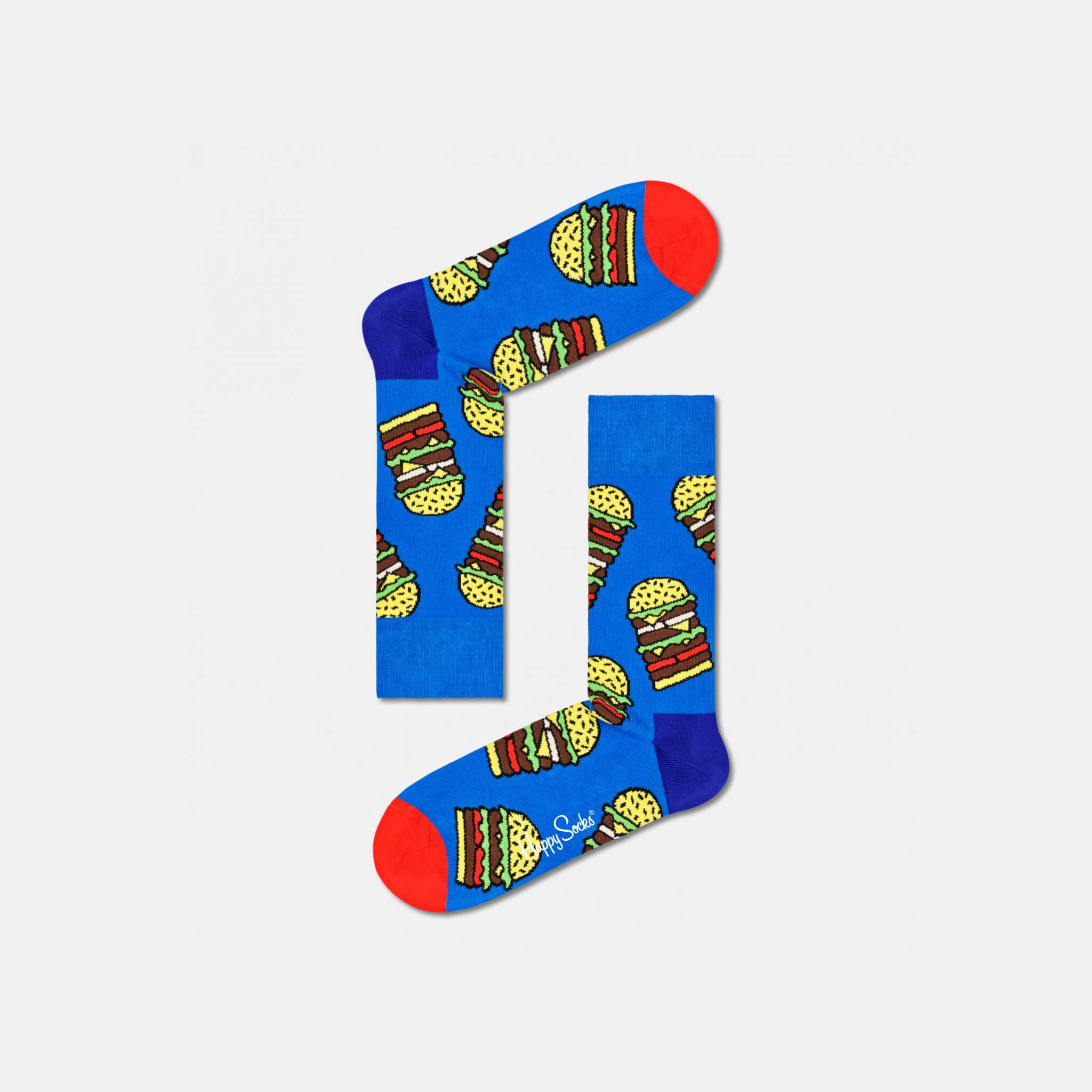 Șosete albastre Happy Socks, model Burger