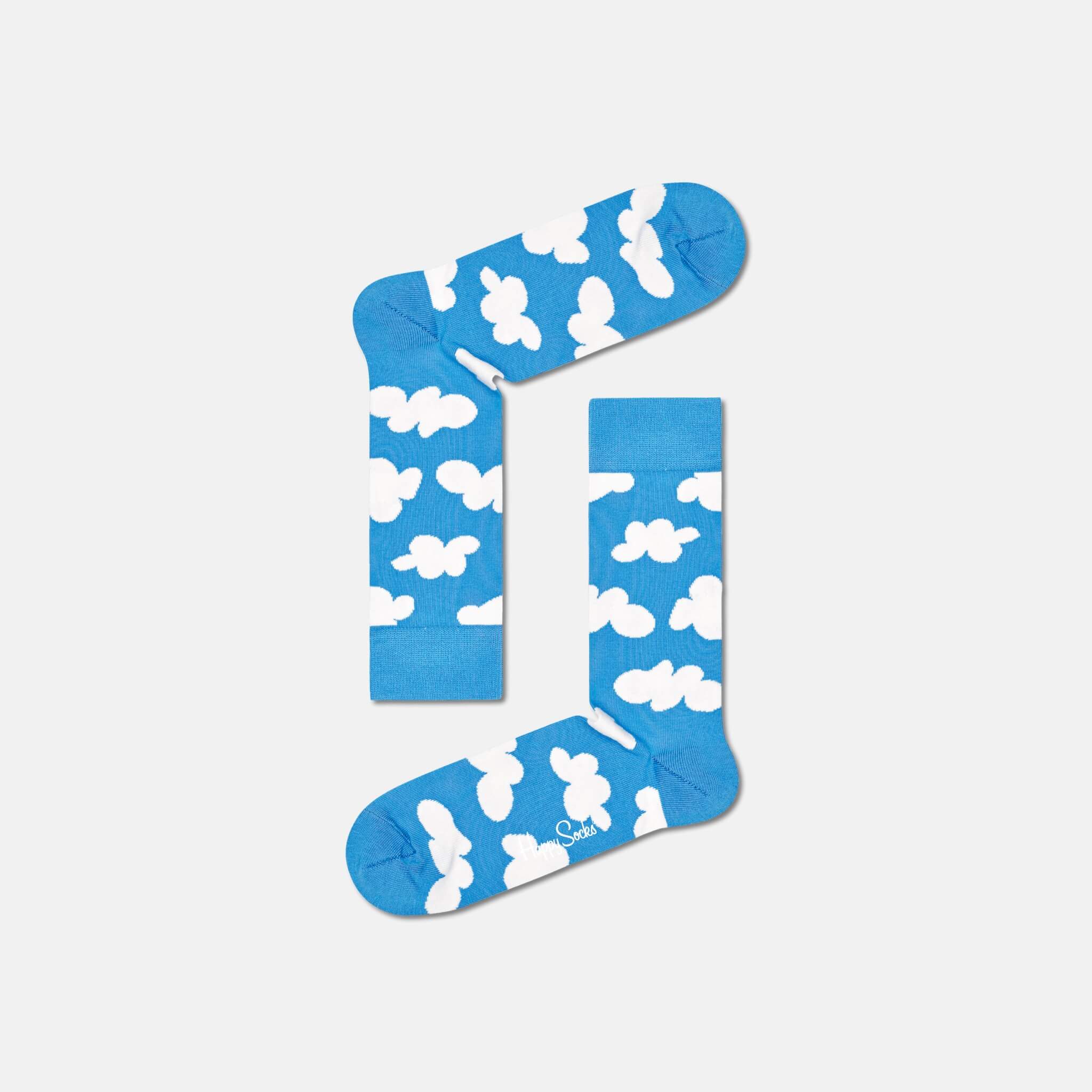 Șosete albastre Happy Socks cu nori, model Cloudy