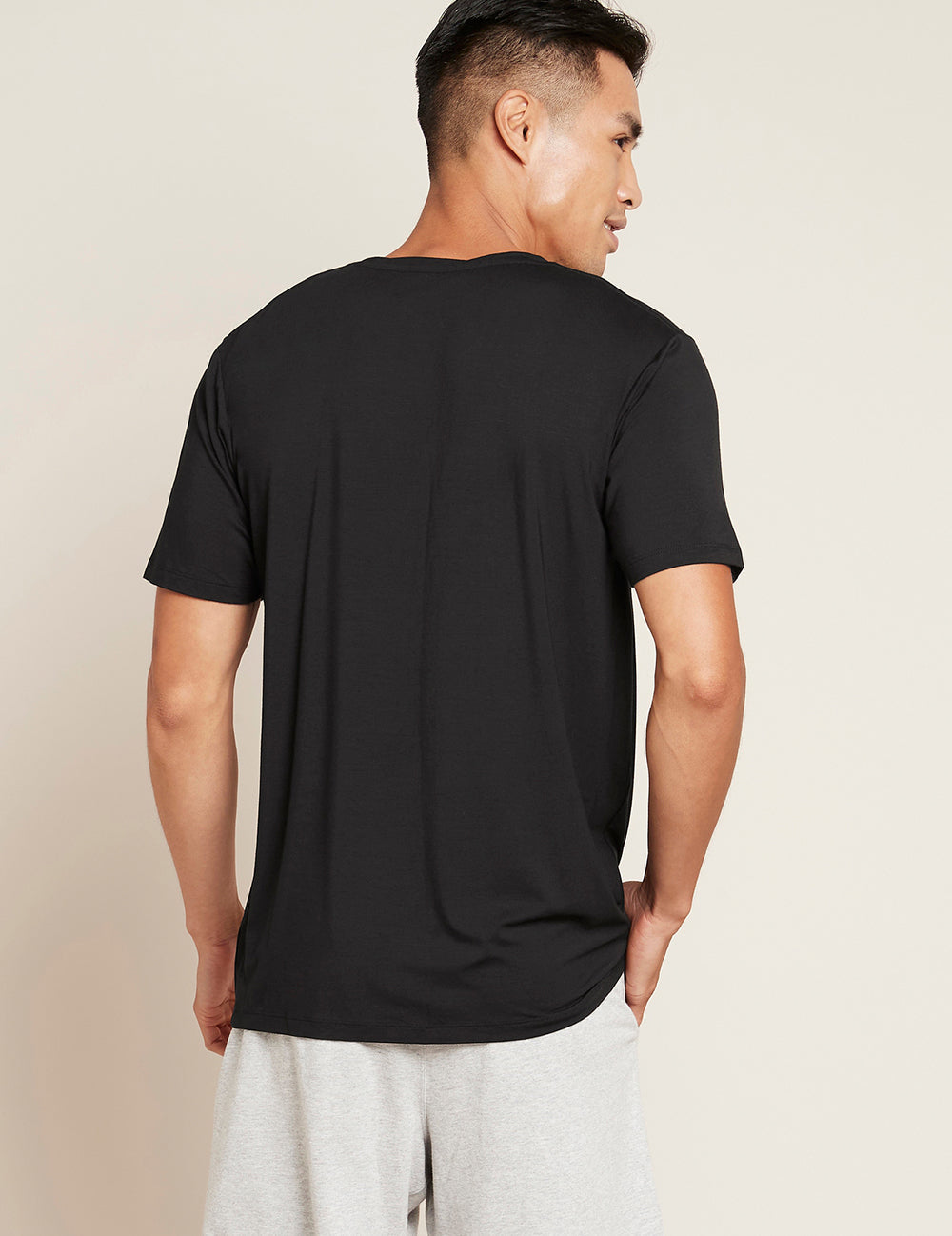 Tricou negru Boody Crew Neck T-shirt bărbați