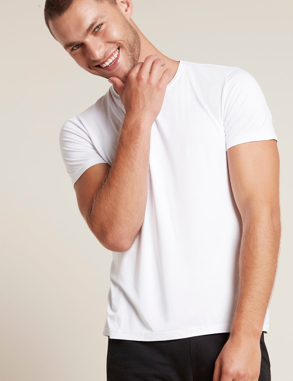 Tricou alb Boody Crew Neck T-shirt bărbați