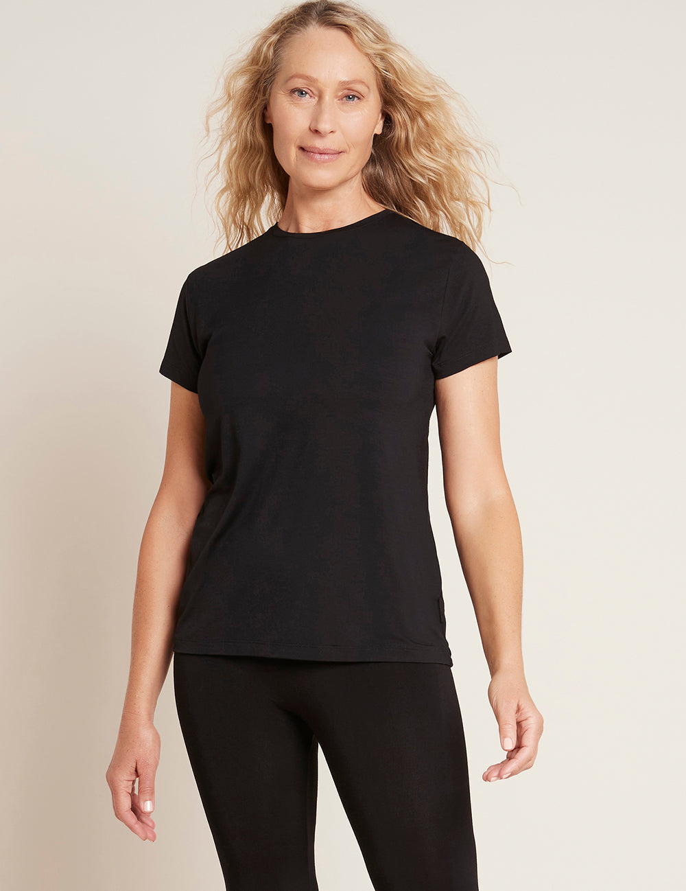 Tricou negru Boody Crew Neck T-Shirt de damă