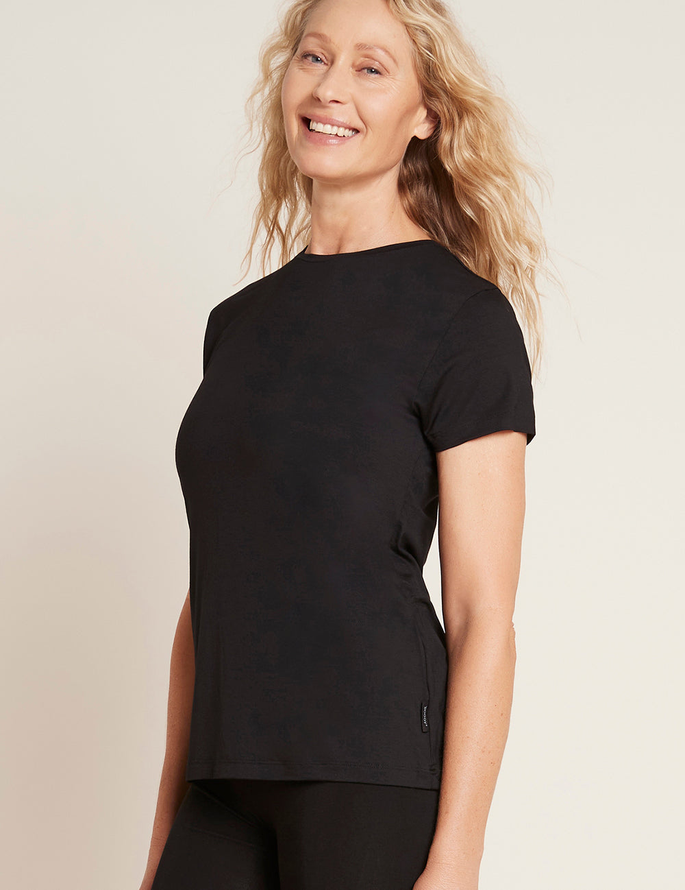 Tricou negru Boody Crew Neck T-Shirt de damă