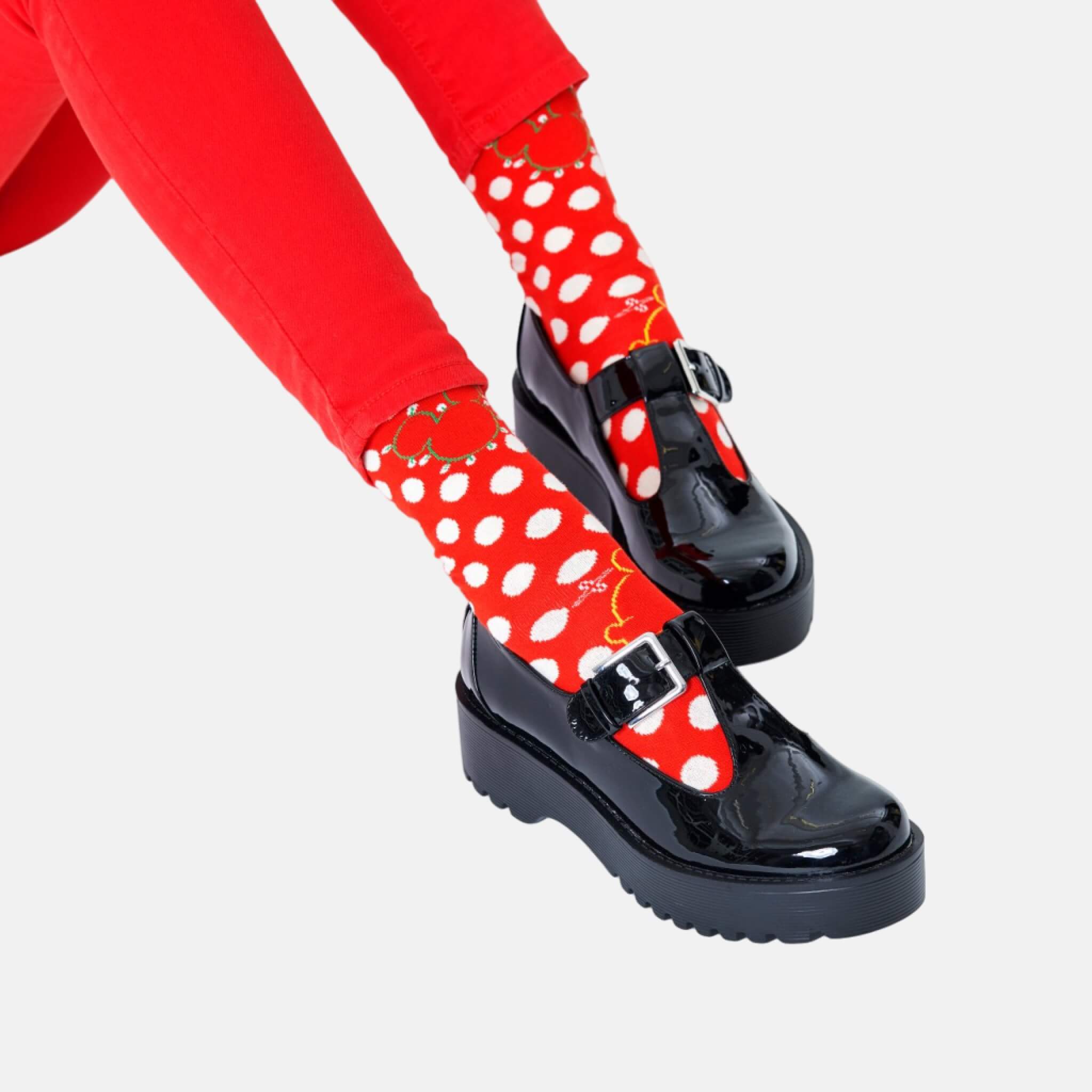 Șosete roșii Happy Socks x Disney, model Twinkle Twinkle