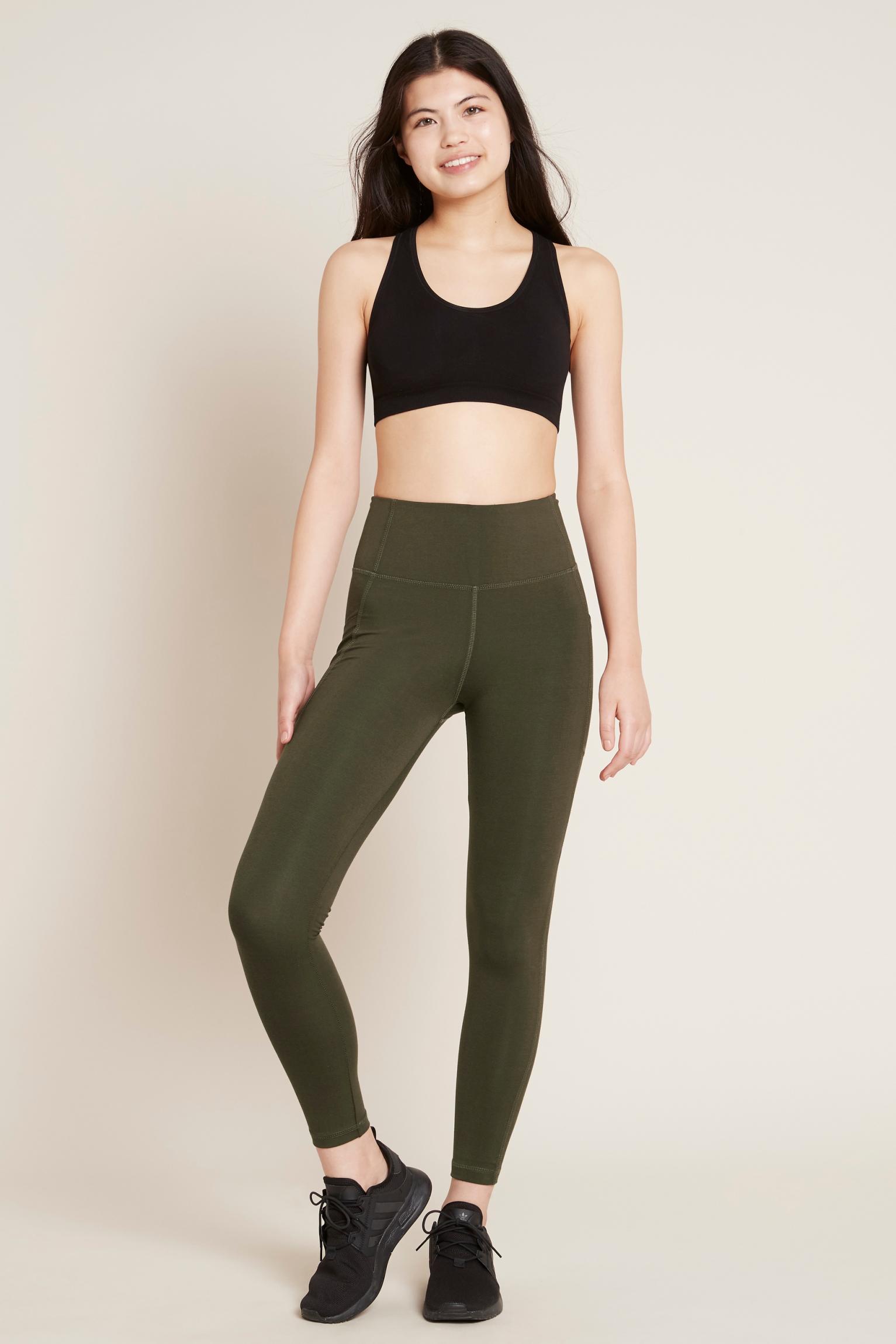 Colanți verde închis Boody Motivate Full-Length High-Waist Leggins de damă