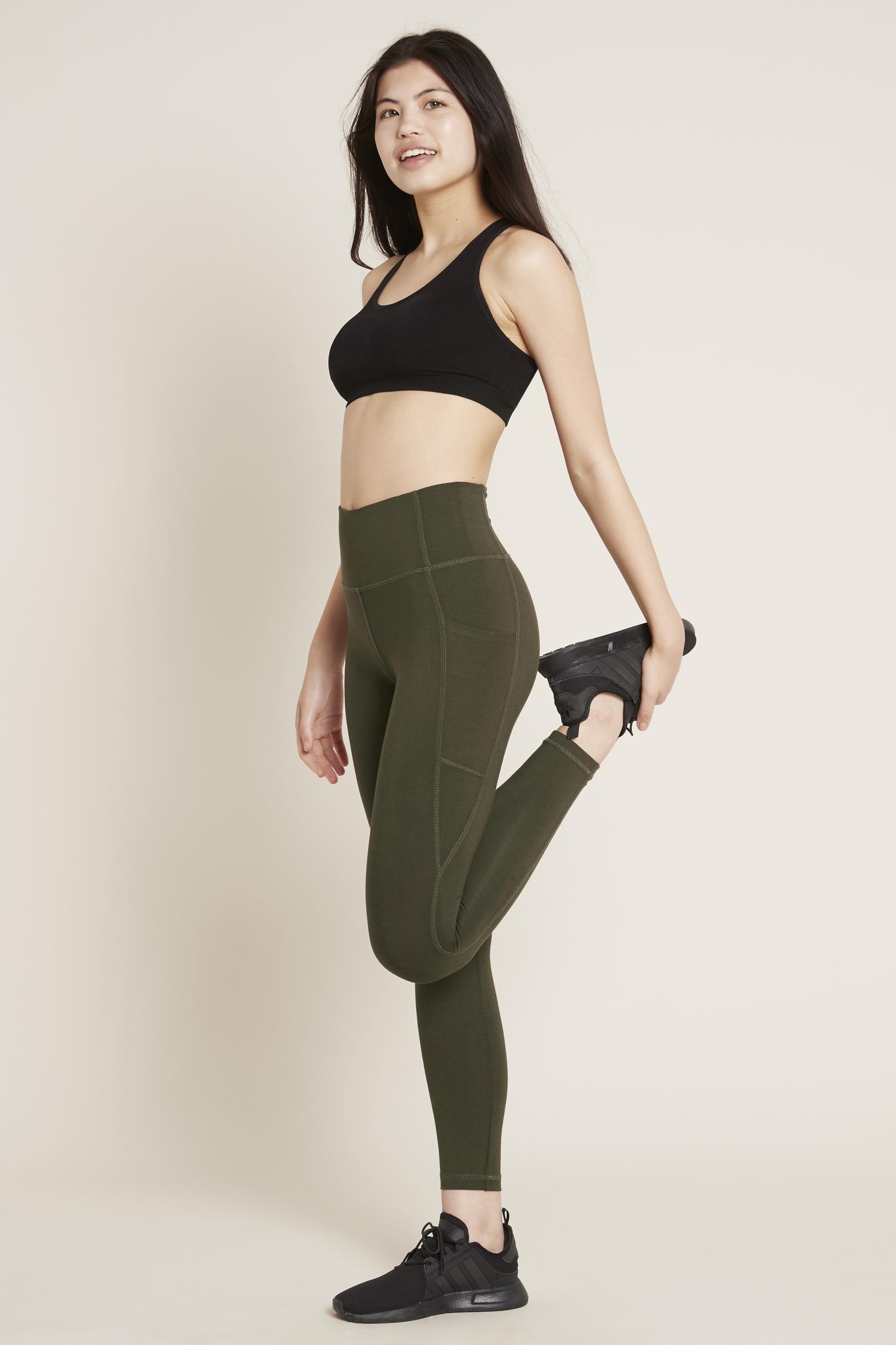 Colanți verde închis Boody Motivate Full-Length High-Waist Leggins de damă