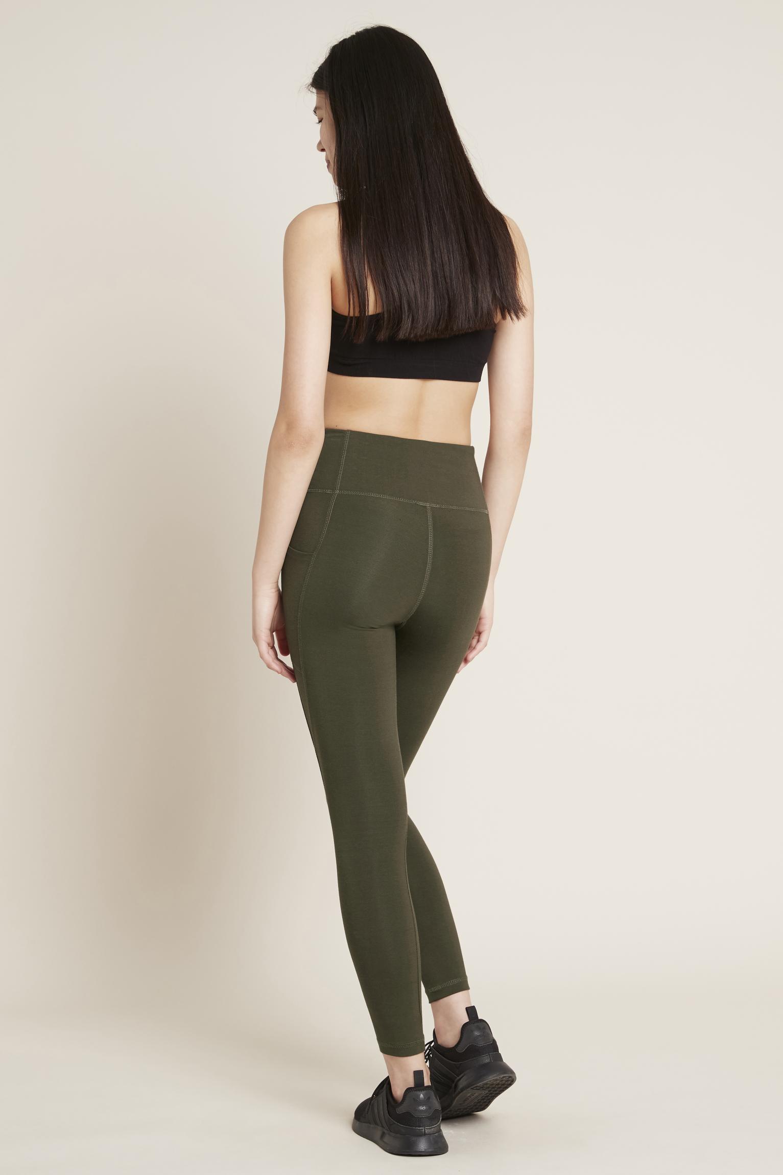 Colanți verde închis Boody Motivate Full-Length High-Waist Leggins de damă