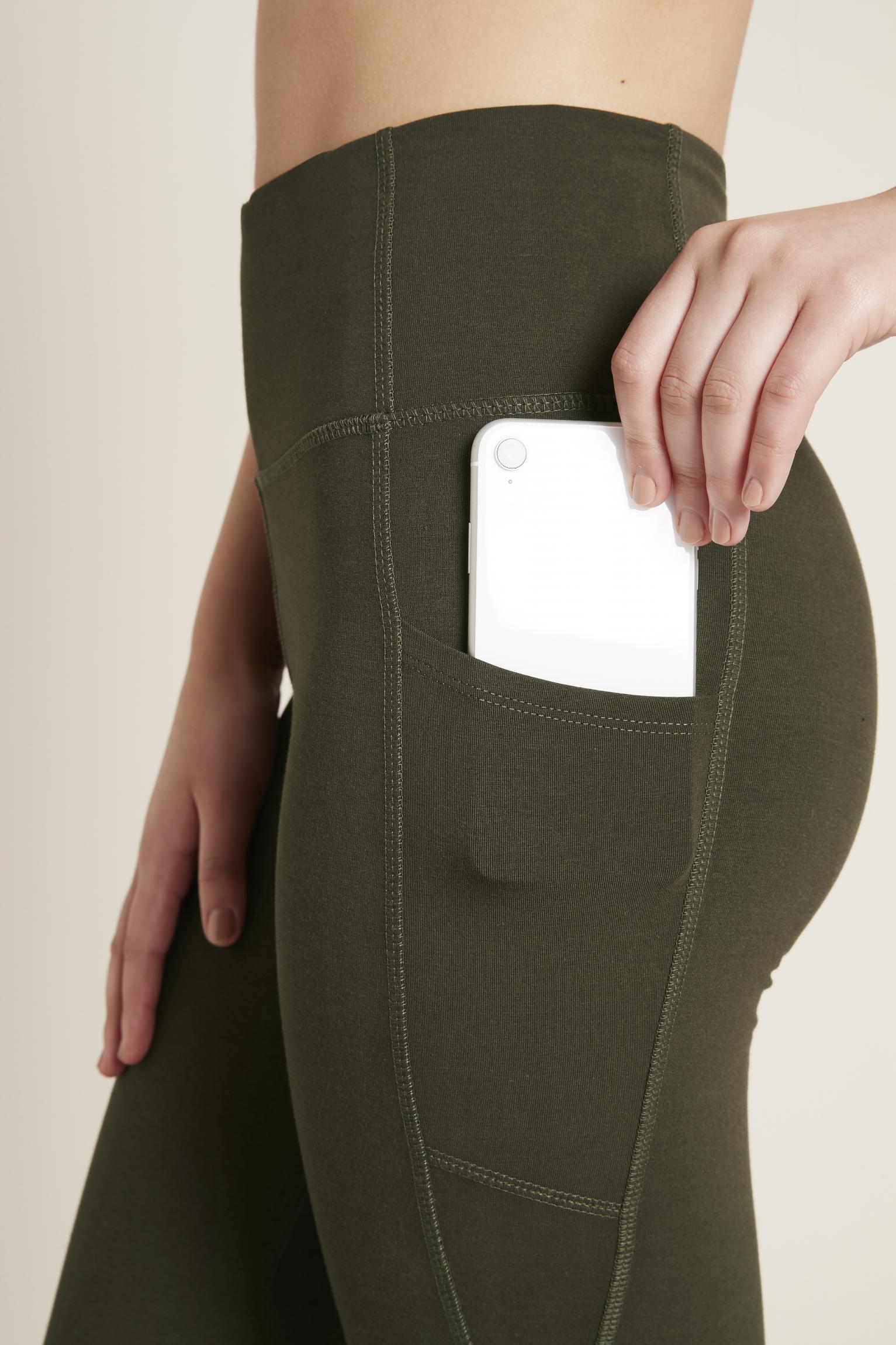 Colanți verde închis Boody Motivate Full-Length High-Waist Leggins de damă