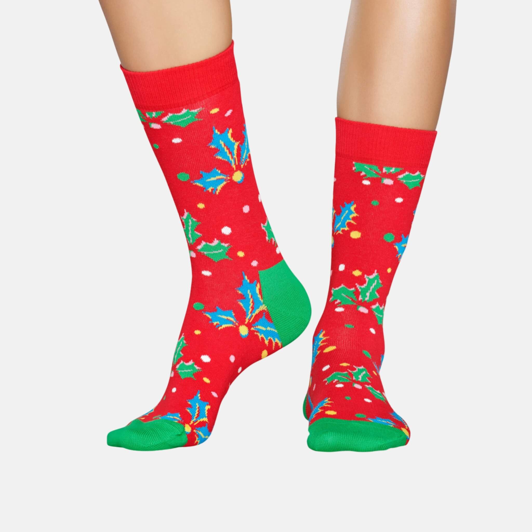 Șosete negre Happy Socks cu cetină, model Holly