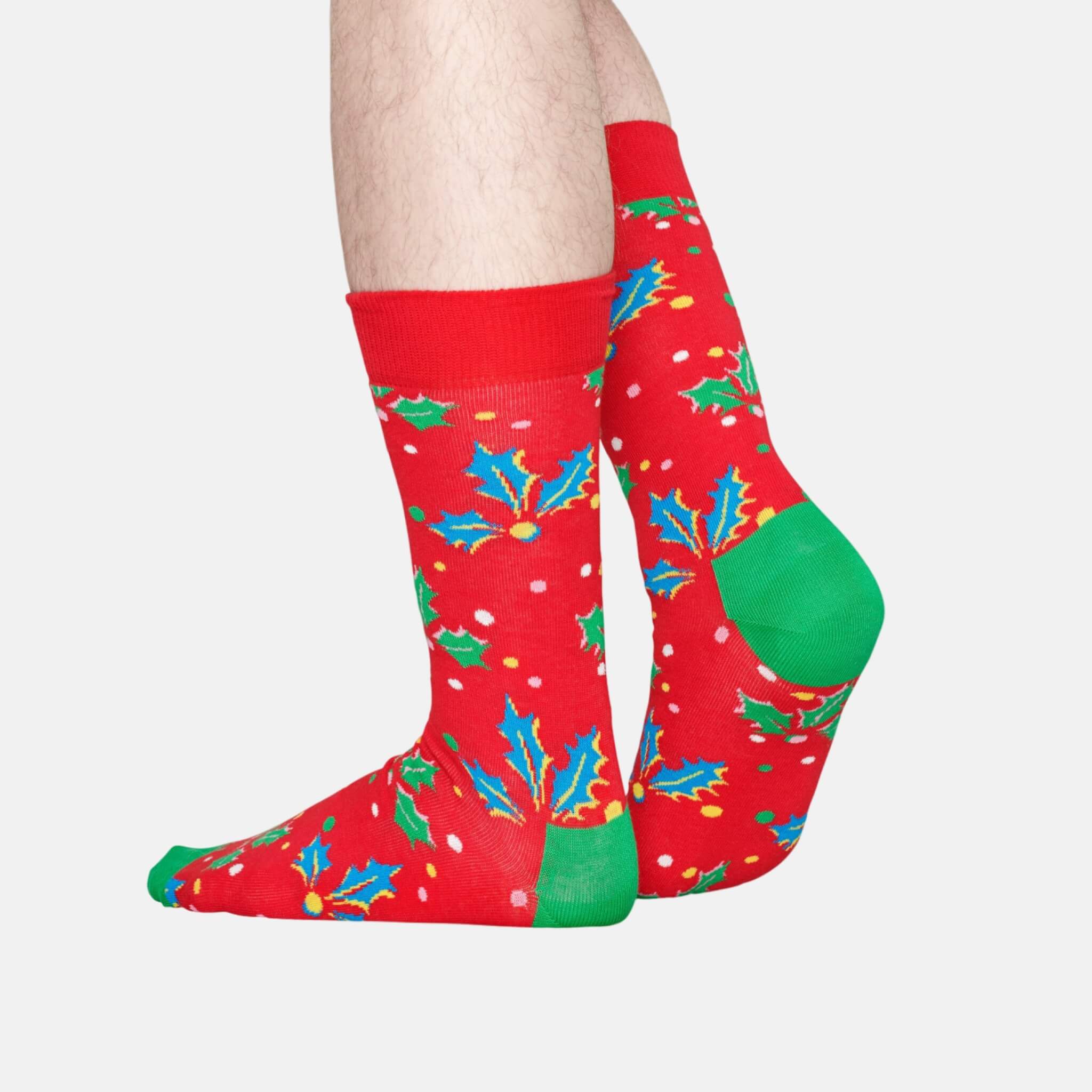 Șosete negre Happy Socks cu cetină, model Holly