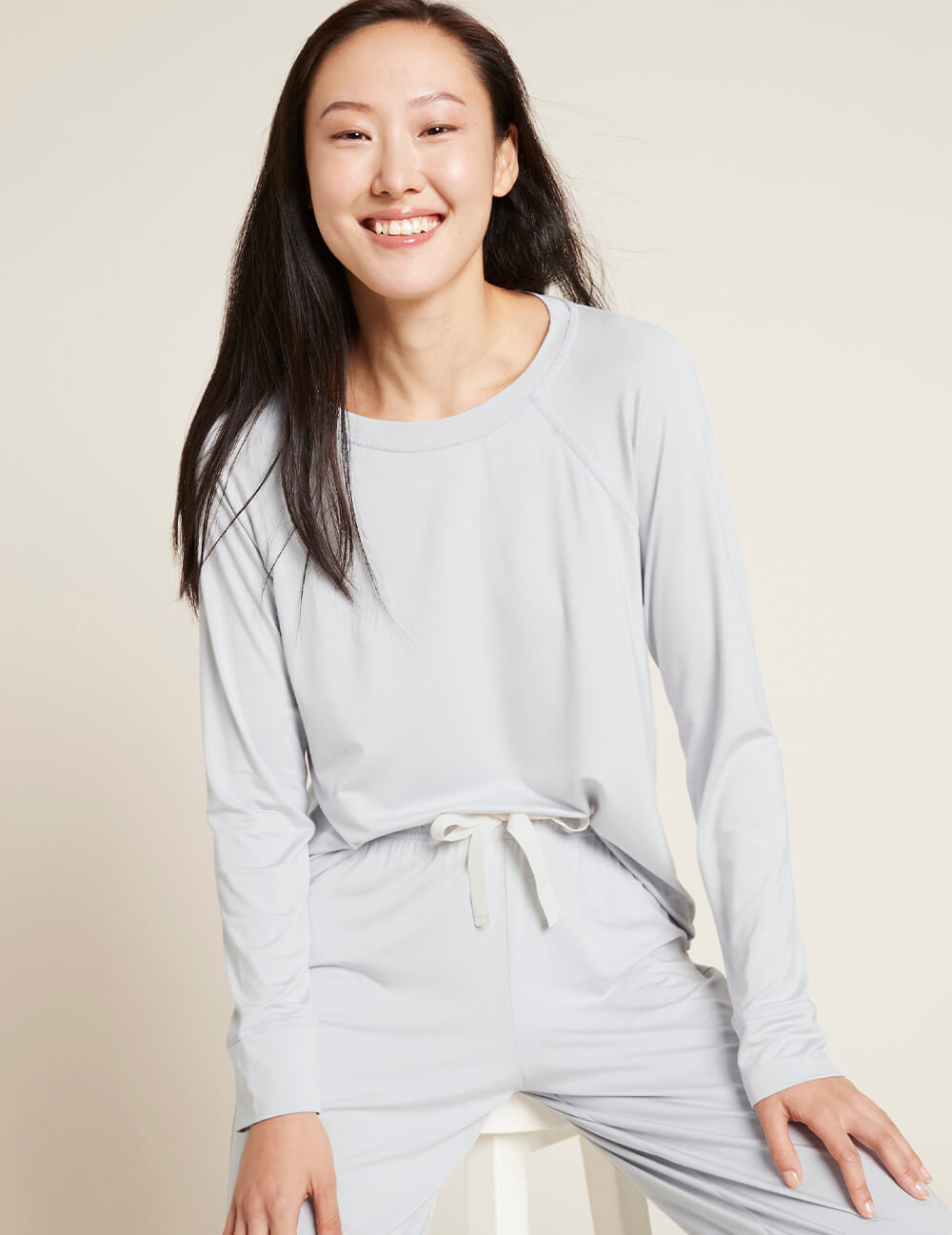 Tricou gri deschis Boody Goodnight Raglan Sleep Top de damă