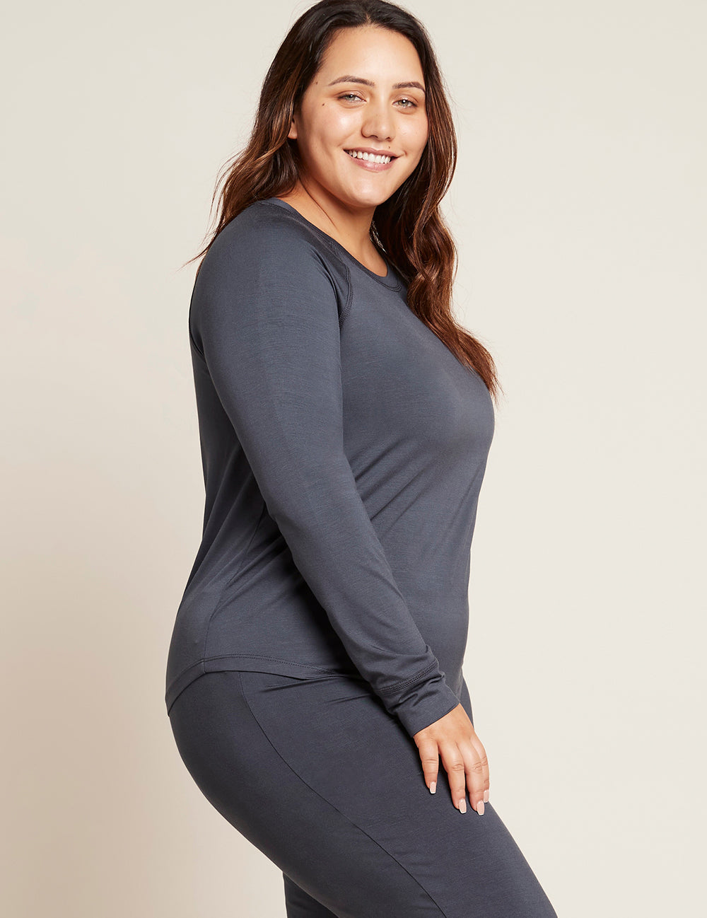 Tricou gri Boody Goodnight Raglan Sleep Top de damă