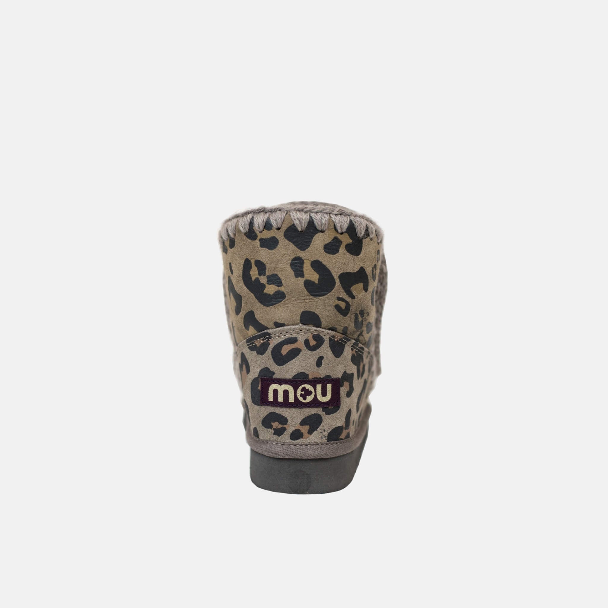 Ghete din lână cu model leopard Mou Eskimo de damă