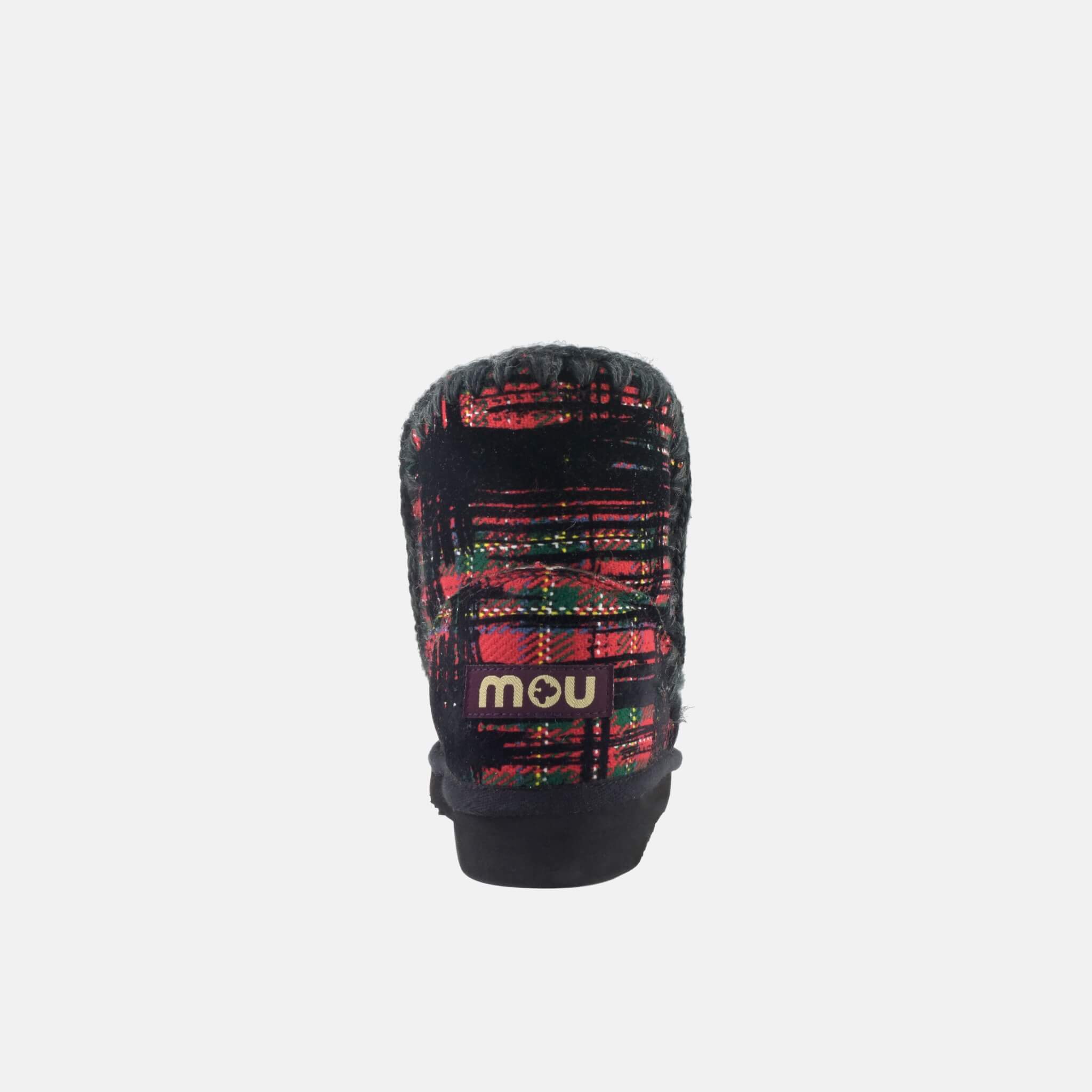 Ghete din lână negru-roșu Mou Eskimo fabric