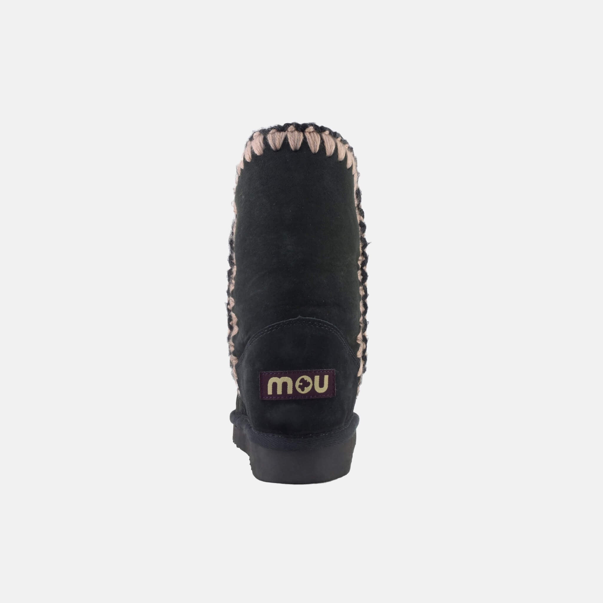 Ghete din lână negre Mou Eskimo with 3d overstitching de damă