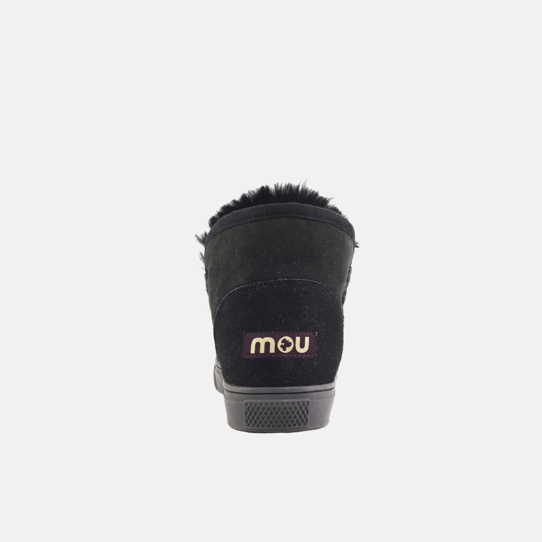Ghete din lână negre Mou Eskimo Sneaker de damă