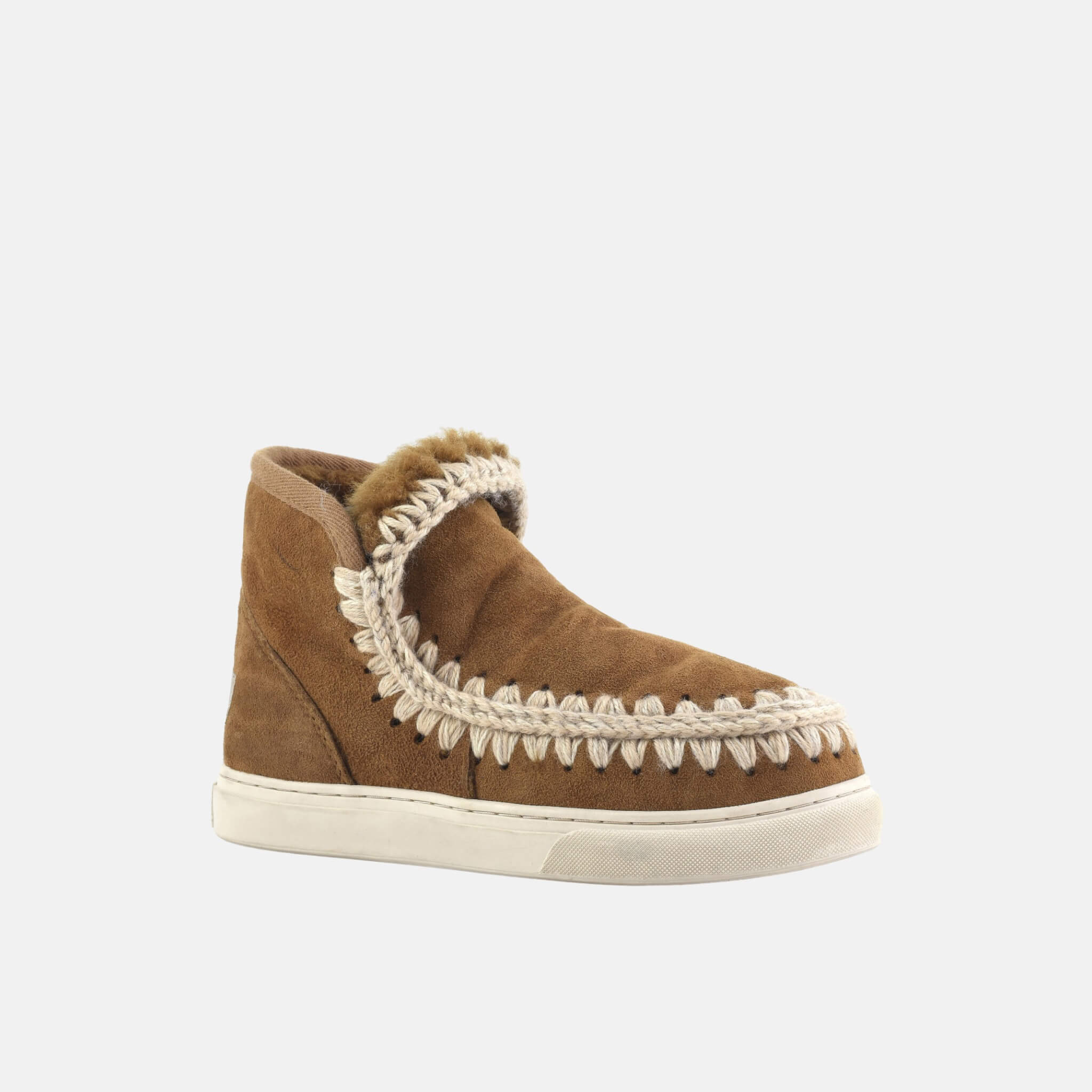 Ghete din lână maro Mou Eskimo Sneaker de damă