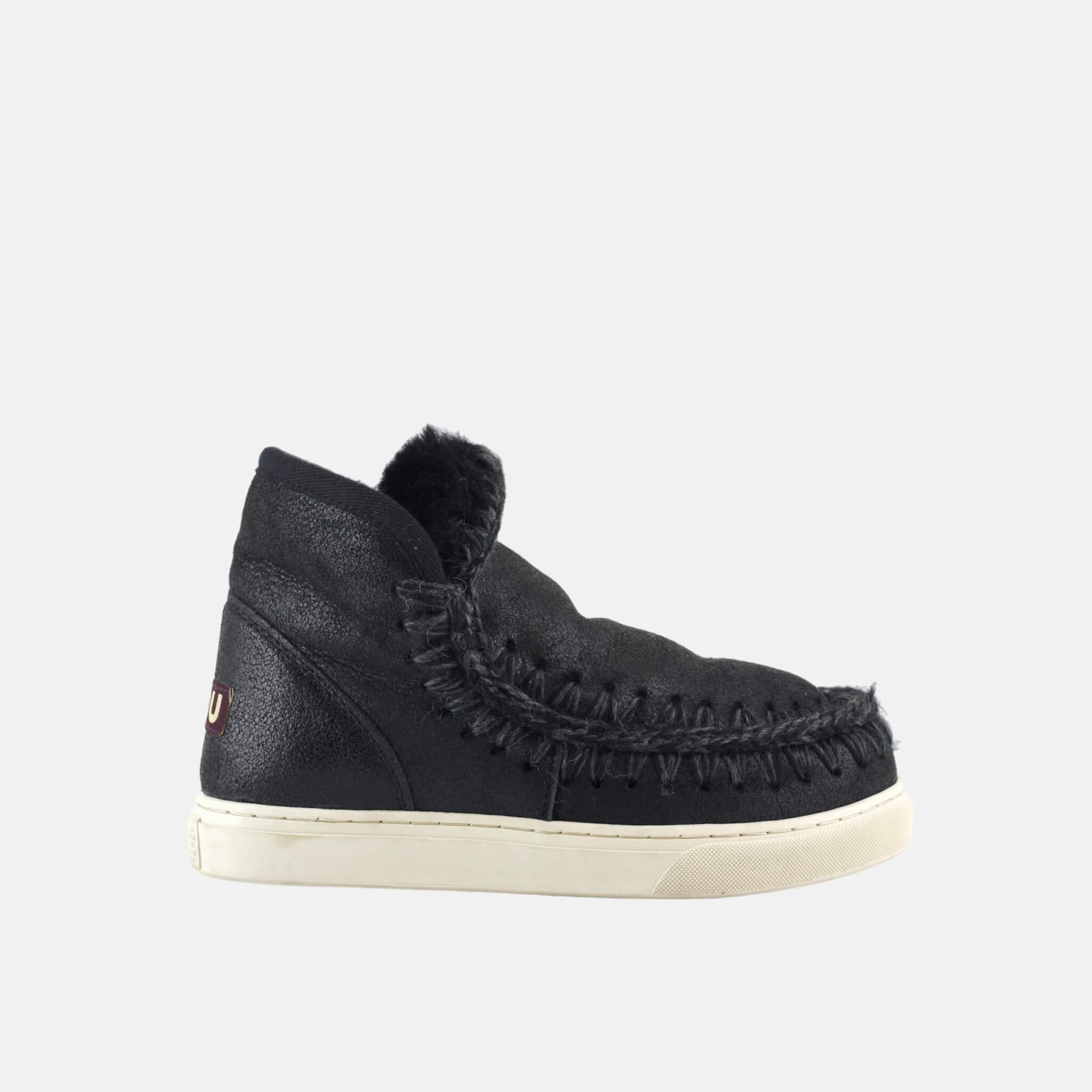 Ghete din lână gri închis Mou Eskimo Sneaker de damă