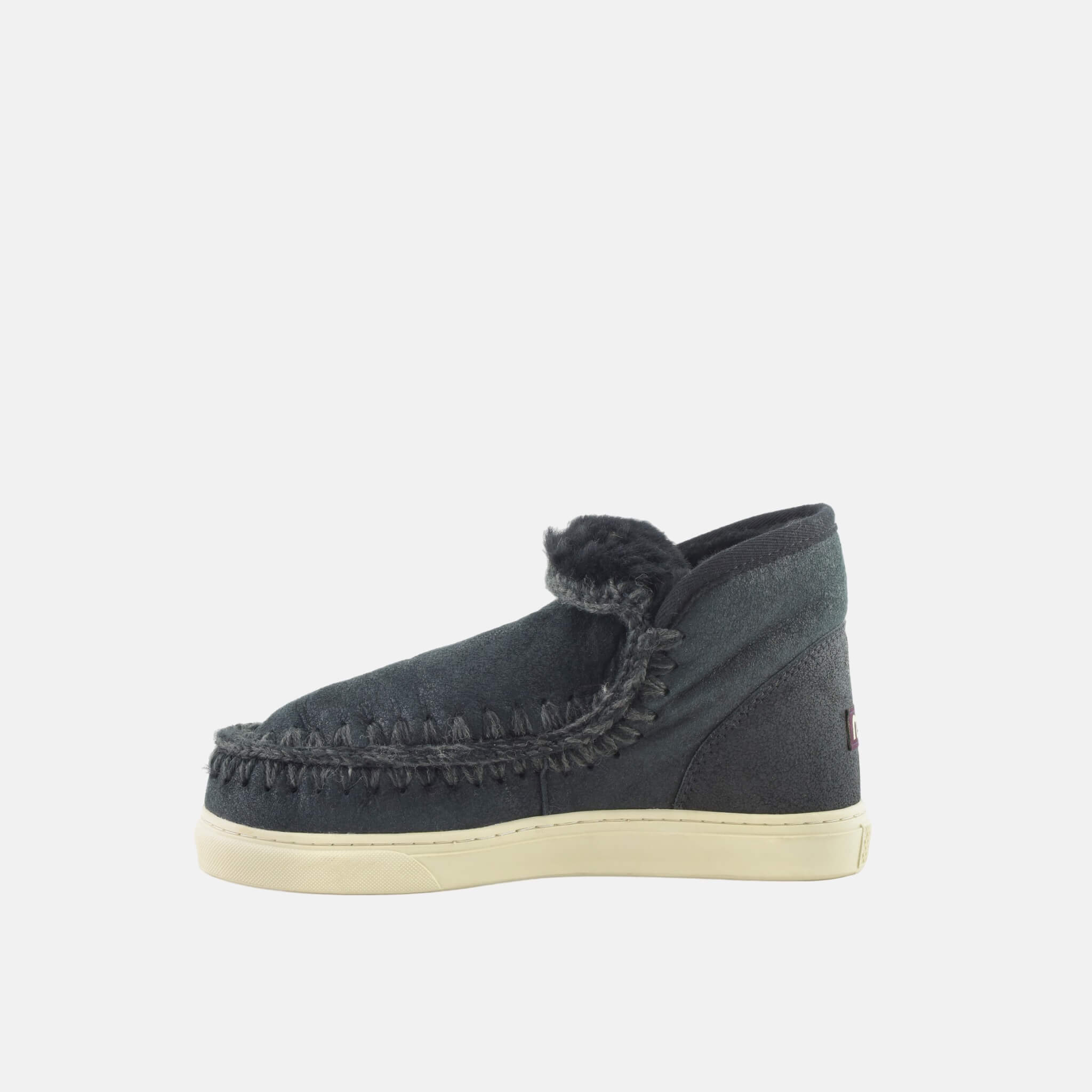 Ghete din lână gri închis Mou Eskimo Sneaker de damă