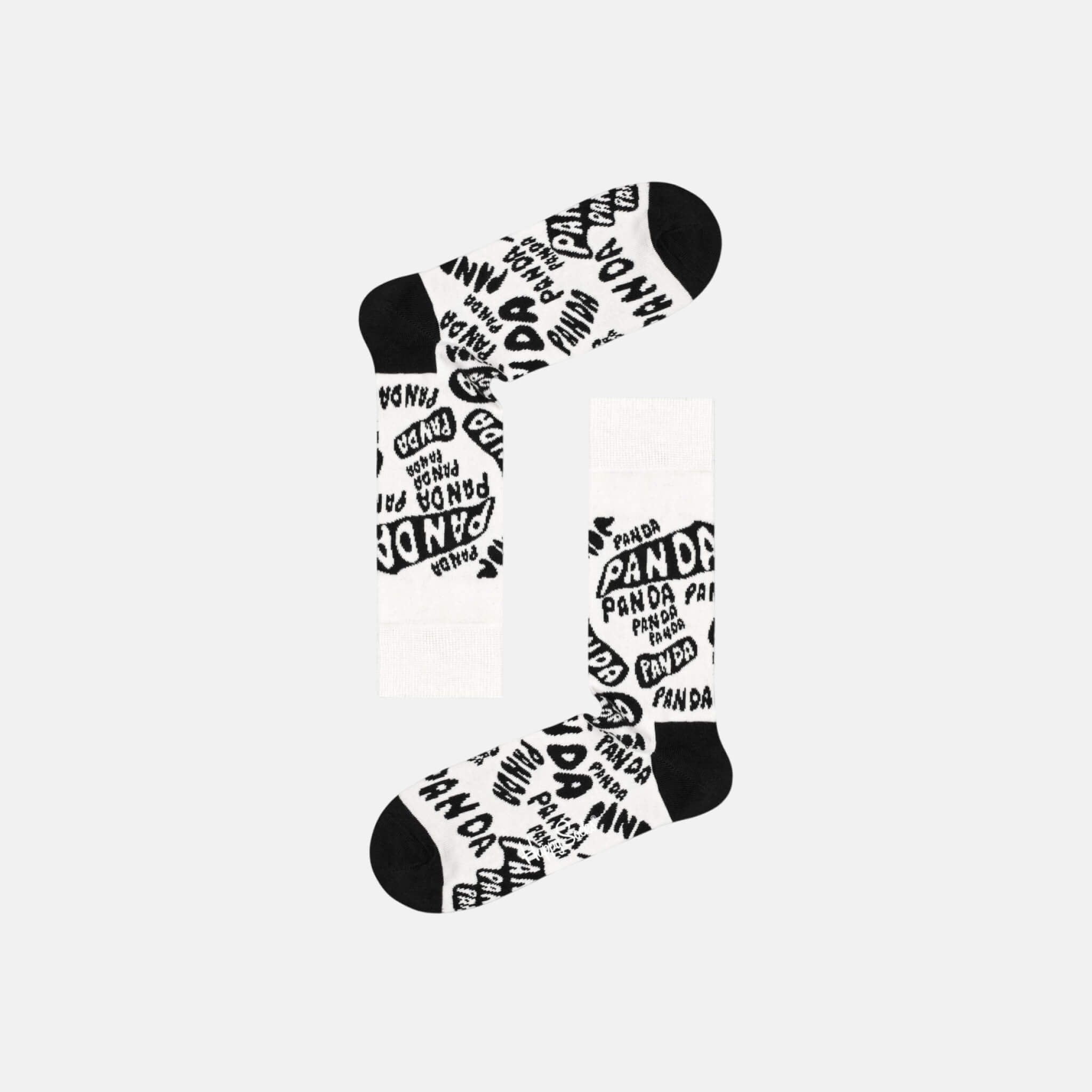 Șosete alb-negru Happy Socks x WWF, model Panda - Panda - Panda