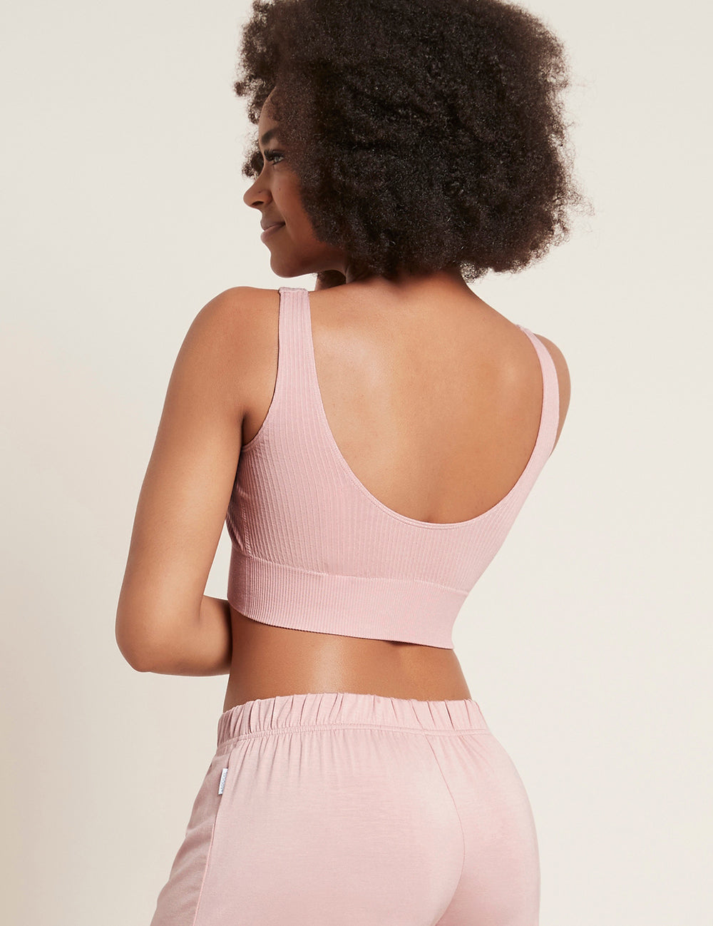 Sutien roz Boody Ribbed Seamless Bra