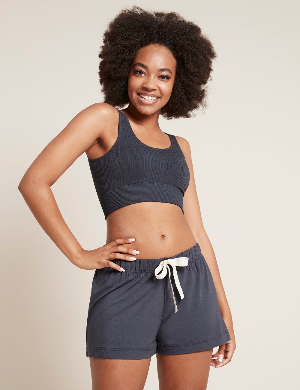 Sutien gri Boody Ribbed Seamless Bra