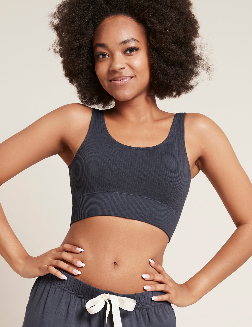 Sutien gri Boody Ribbed Seamless Bra