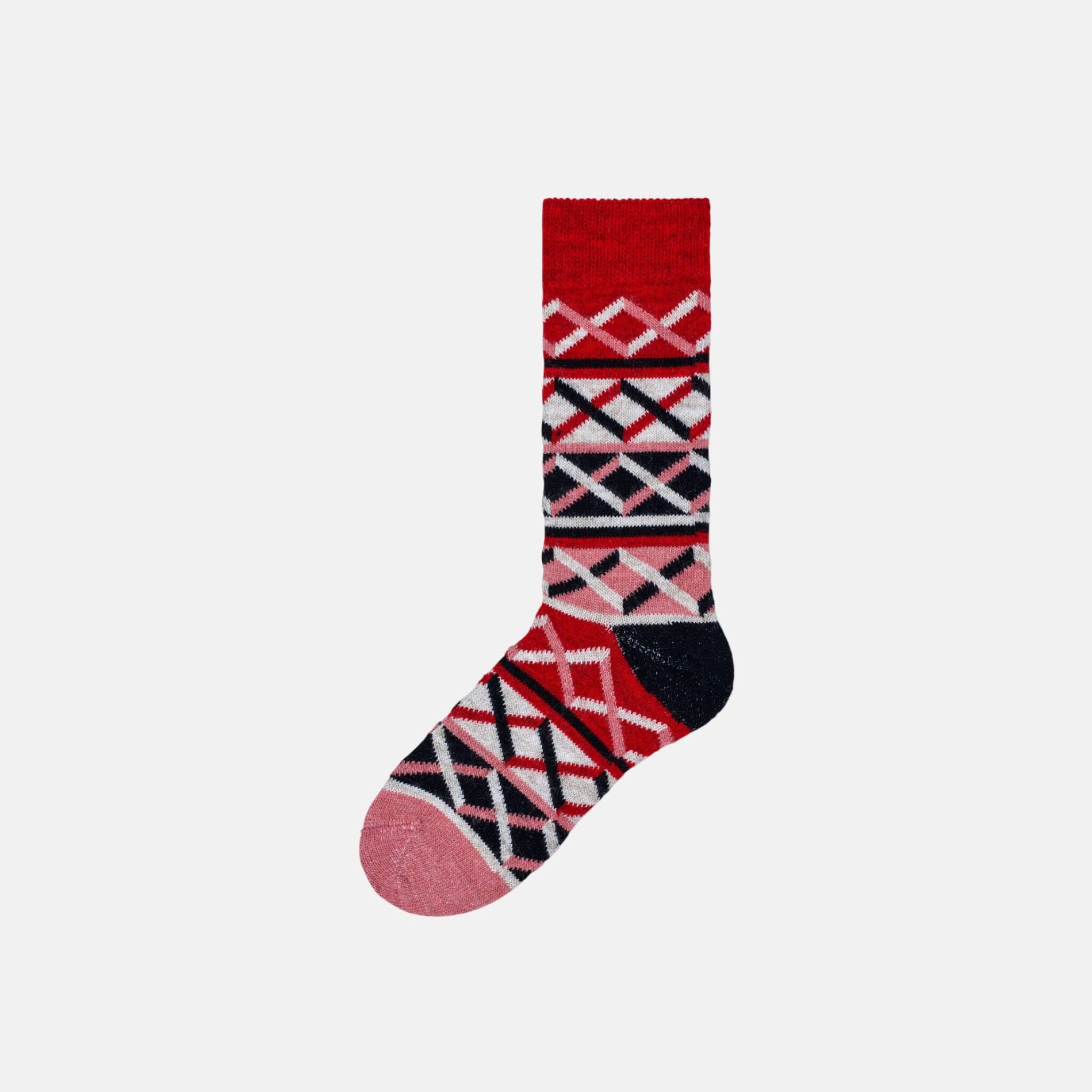 Șosete colorate (roșii) Happy Socks Ellinor de damă // colecția Hysteria