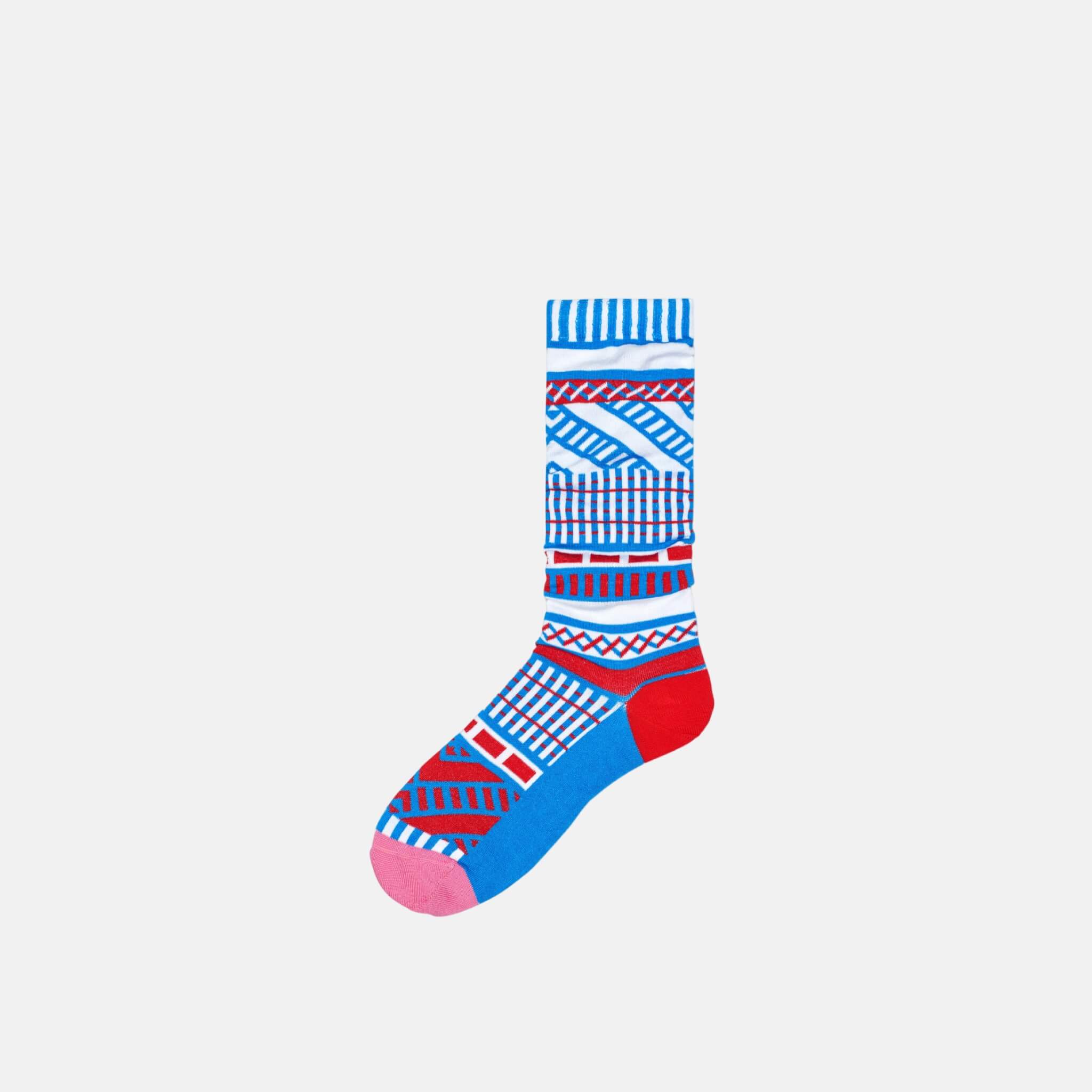 Șosete călduroase albastru-alb Happy Socks Estelle de damă // colecție Hysteria