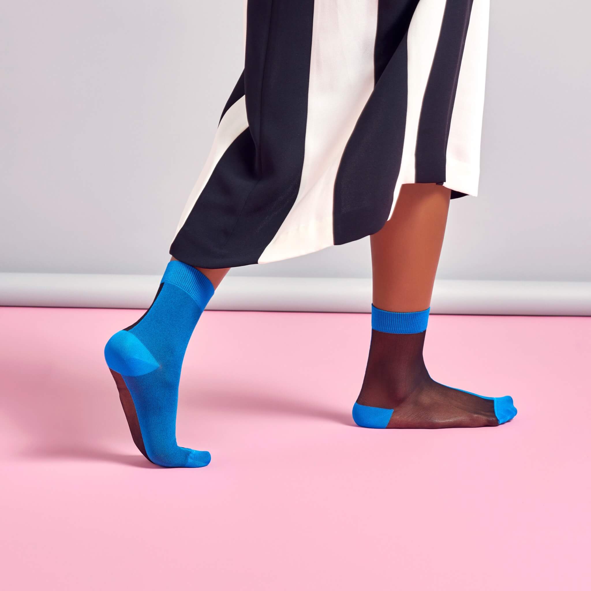 Șosete negru-albastru Happy Socks Filippa de damă // colecția Hysteria