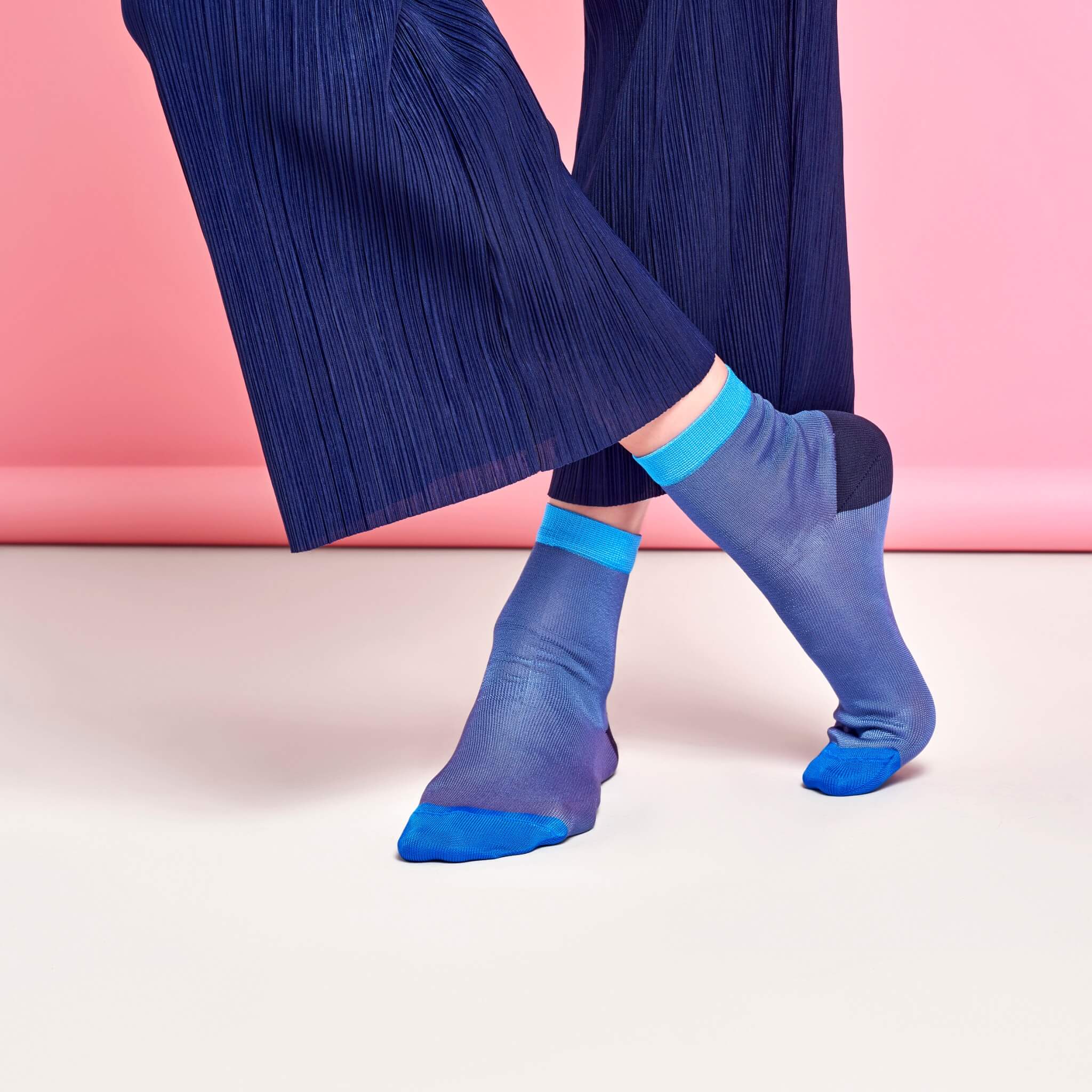 Șosete albastre Happy Socks Grace de damă // colecția Hysteria 1