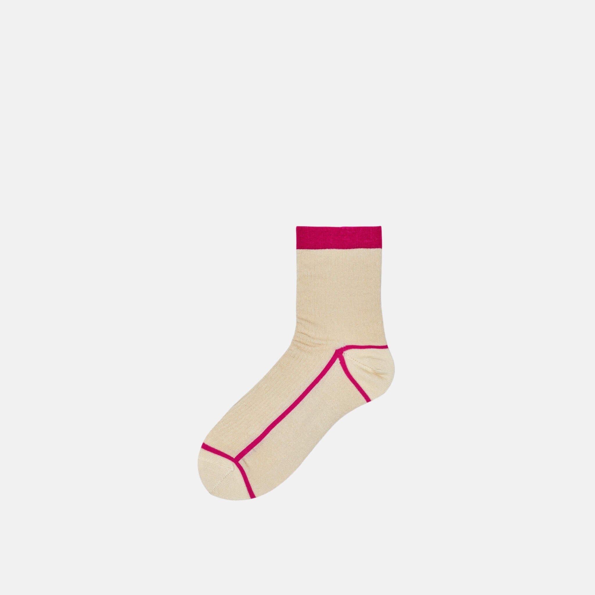Șosete crem Happy Socks Lily de damă // colecția Hysteria