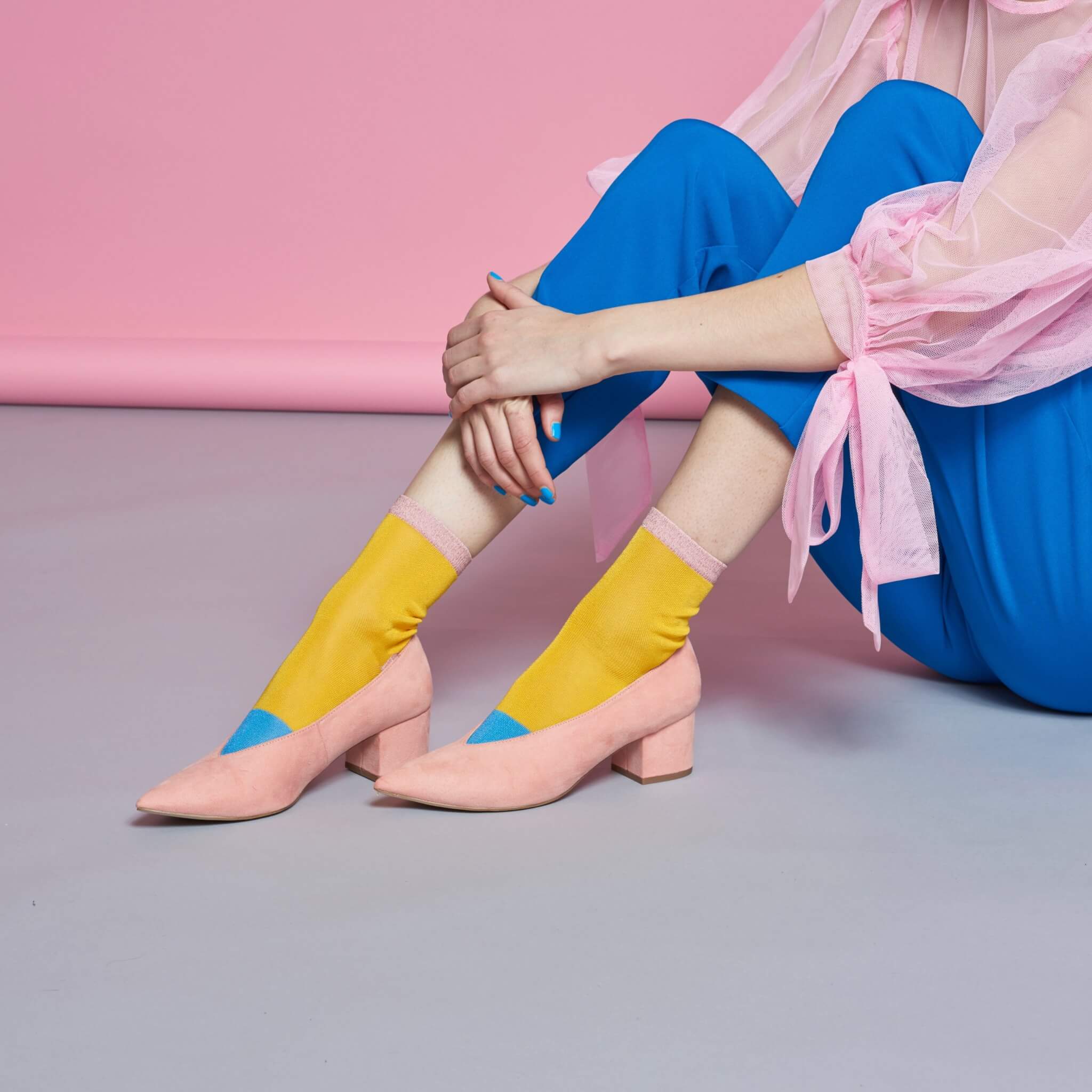 Șosete galbene Happy Socks Liza de damă // colecție Hysteria