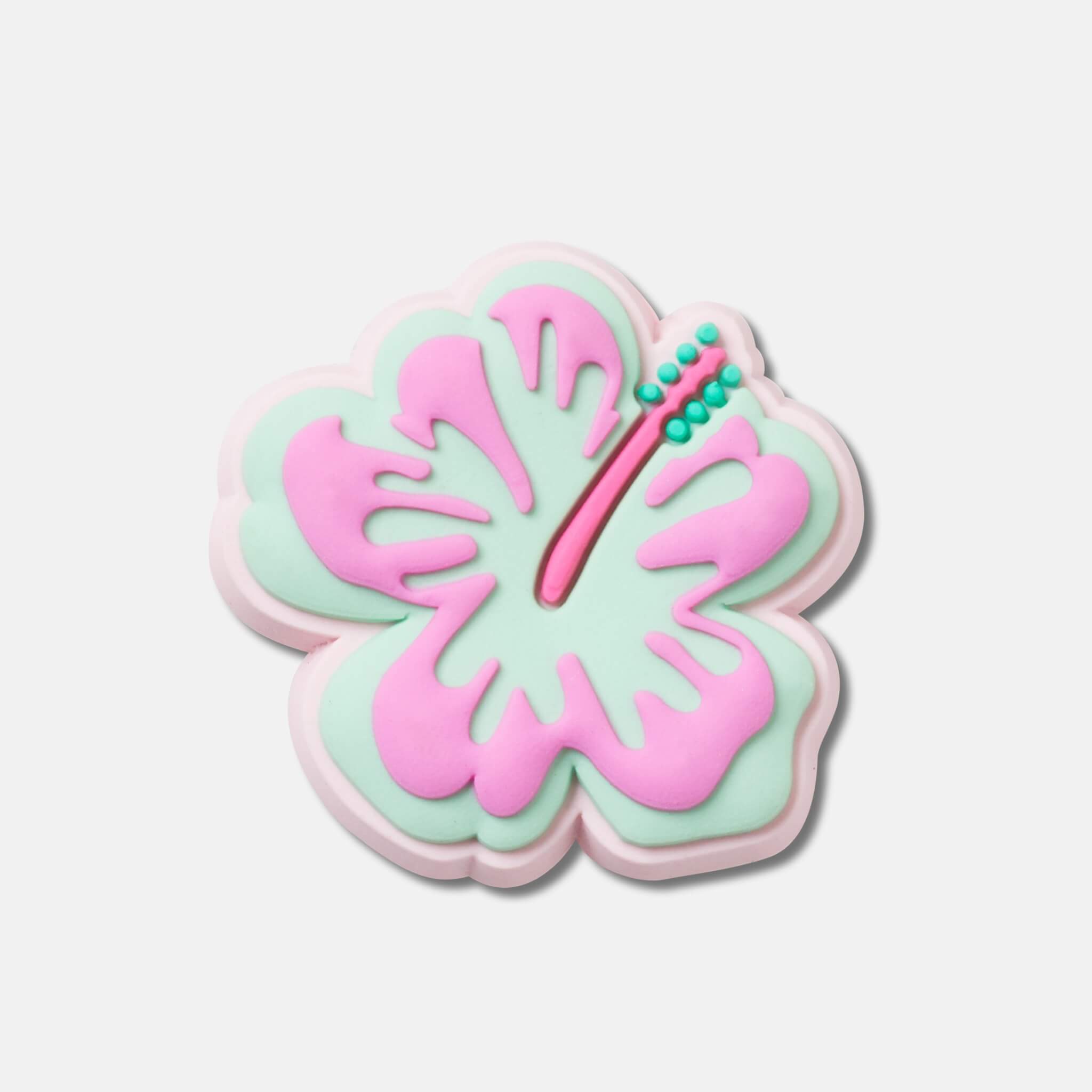 Accesoriu Jibbitz – Turquoise and Pink Hibiscus