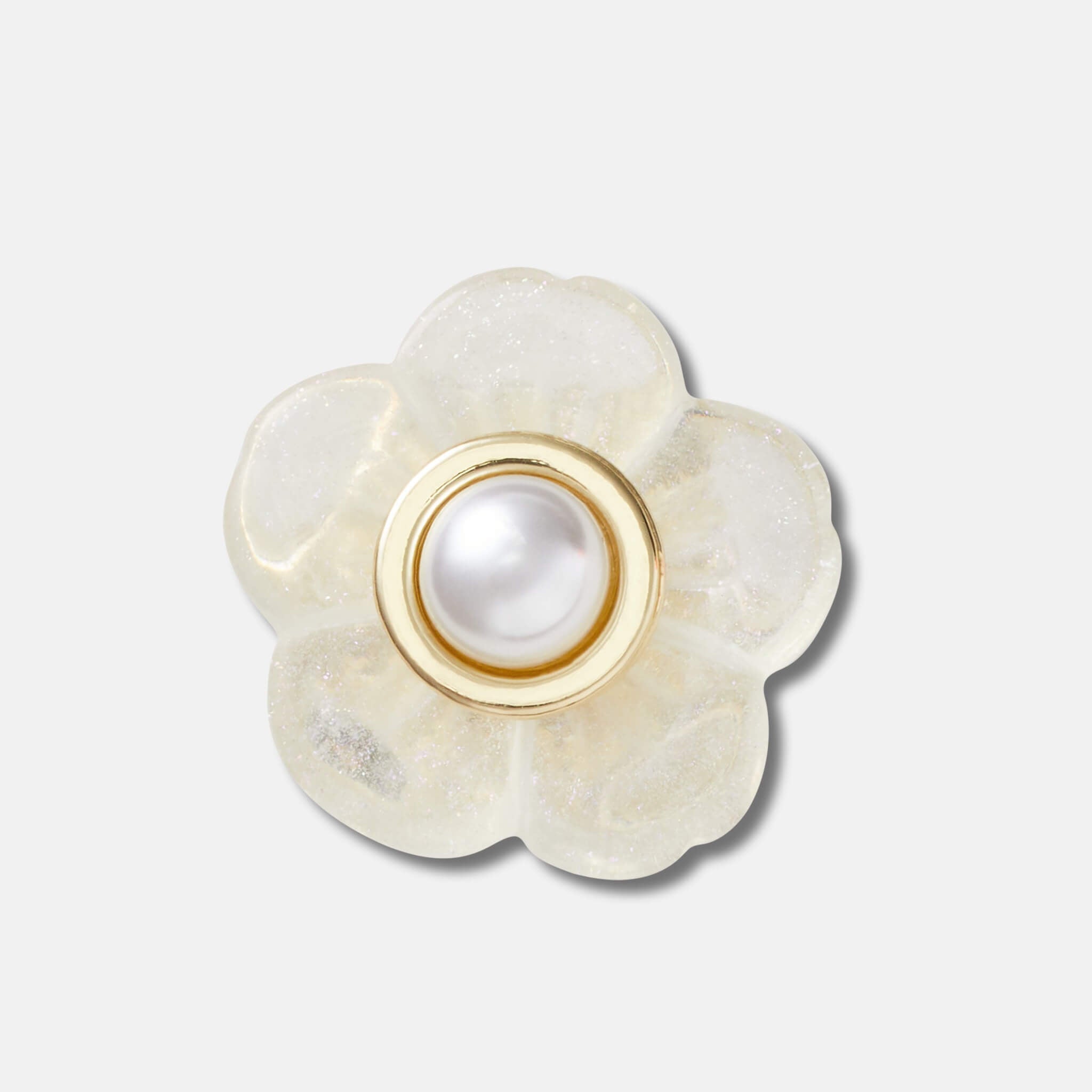 Accesoriu Jibbitz – Gold and Silver Pearl Flower