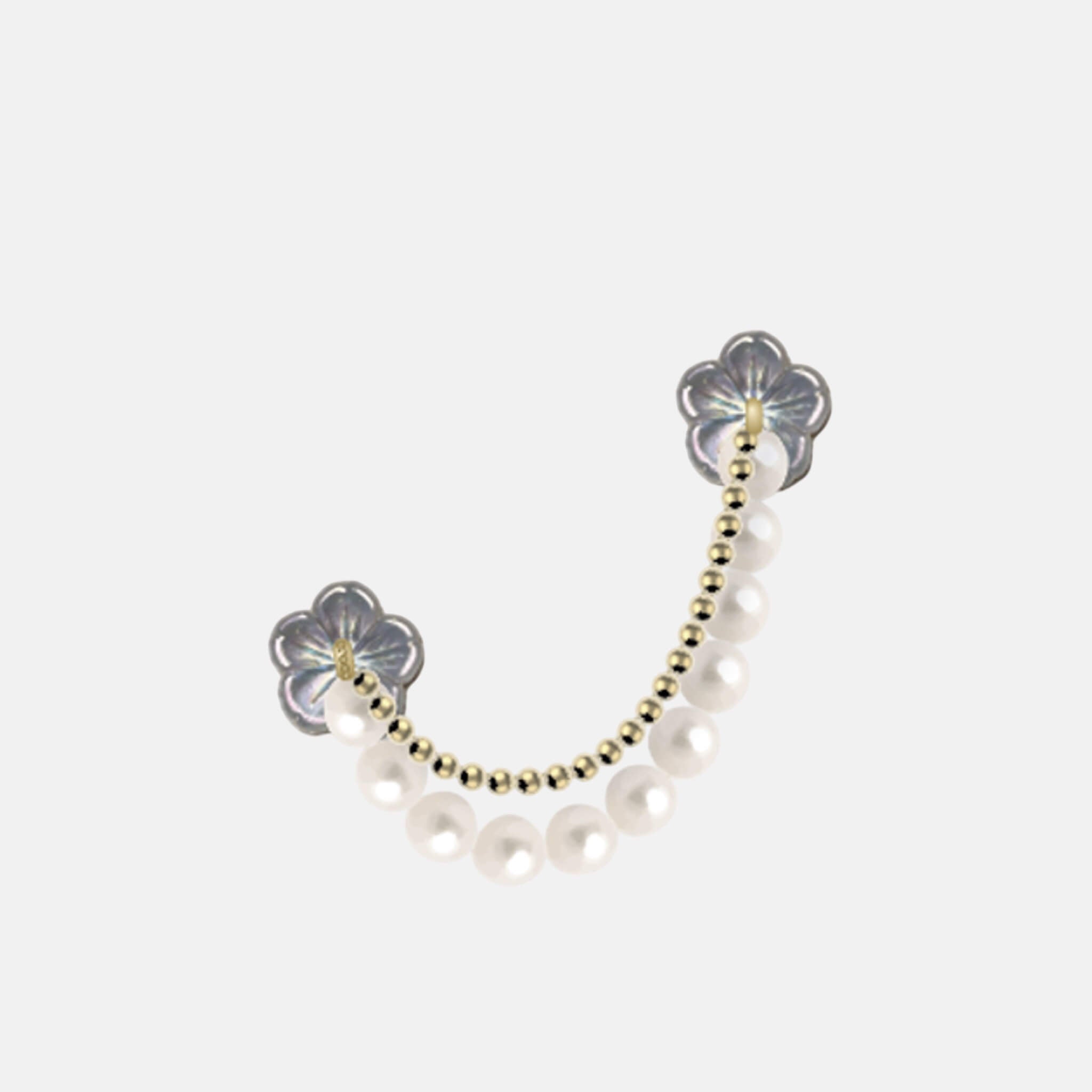 Accesoriu Jibbitz – Gold and Silver Pearl Chain
