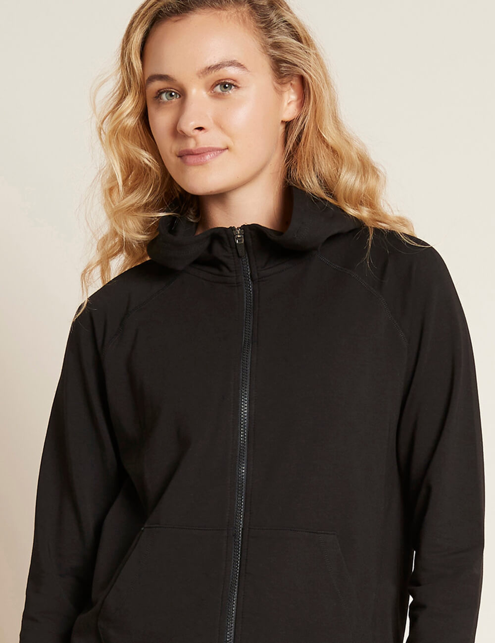 Hanorac negru Boody Weekend Zip-Up Hoodie de damă