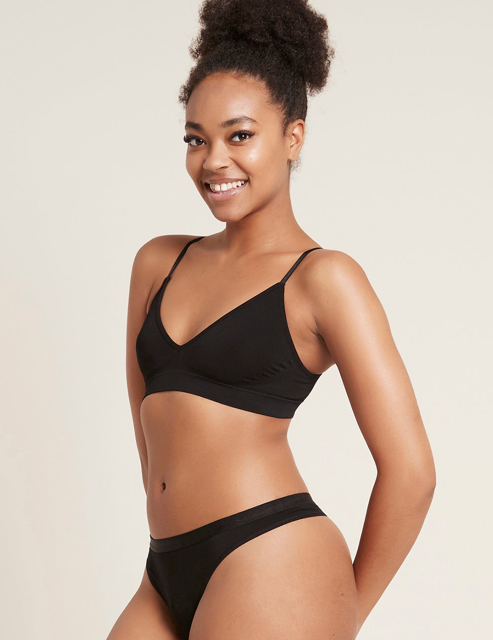 Sutien negru Boody Lyolyte Triangle Bralette